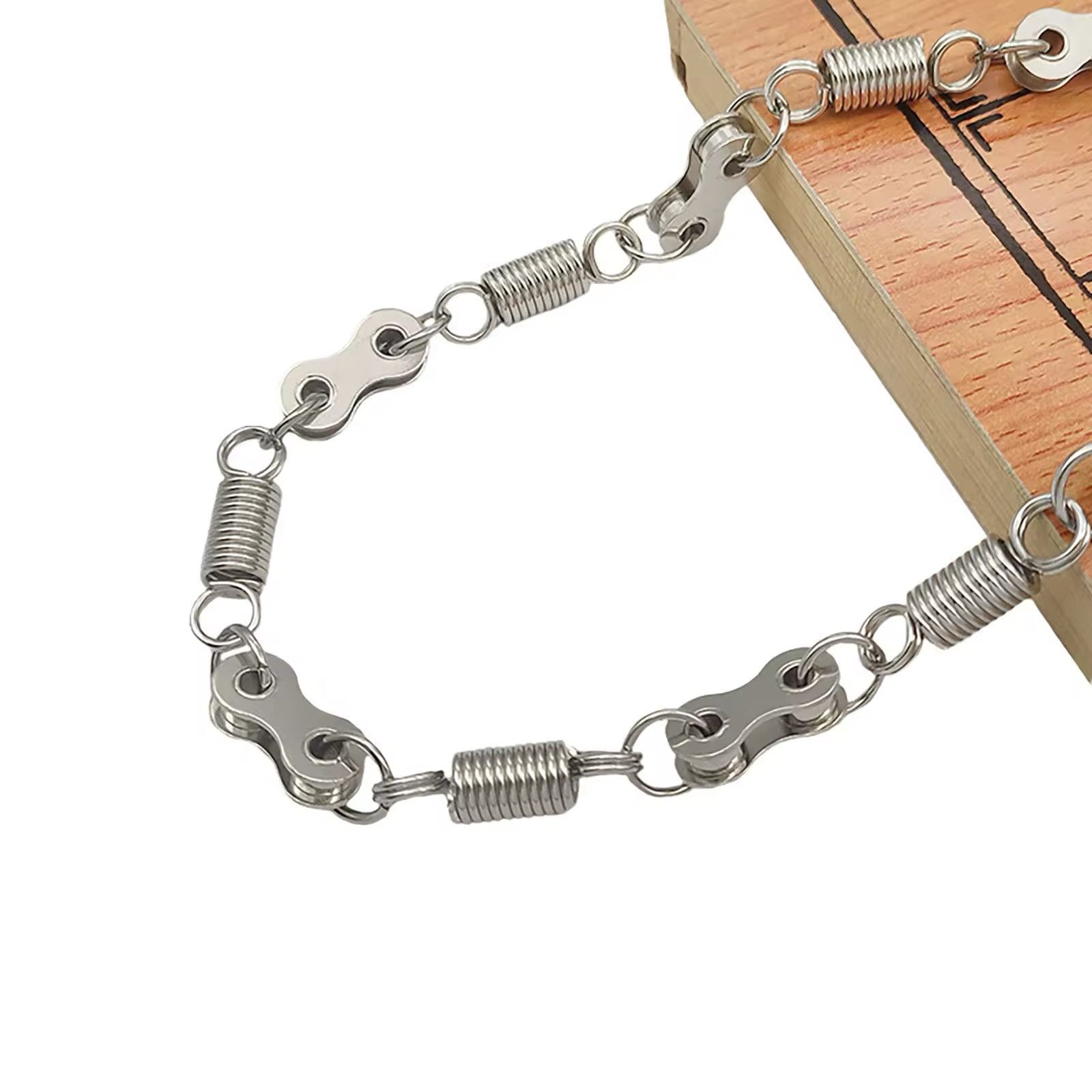 Jewelry Biker Link Springs Chain Size ONE SIZE - 4 Thumbnail