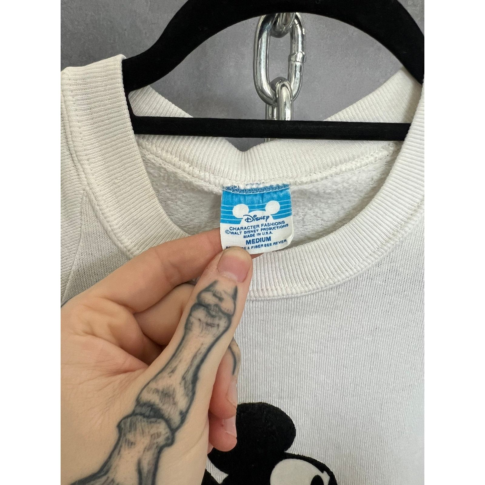 Disney × Vintage Vintage 80s Mickey Mouse Walt Disney white raglan Size US M / EU 48-50 / 2 - 6 Thumbnail