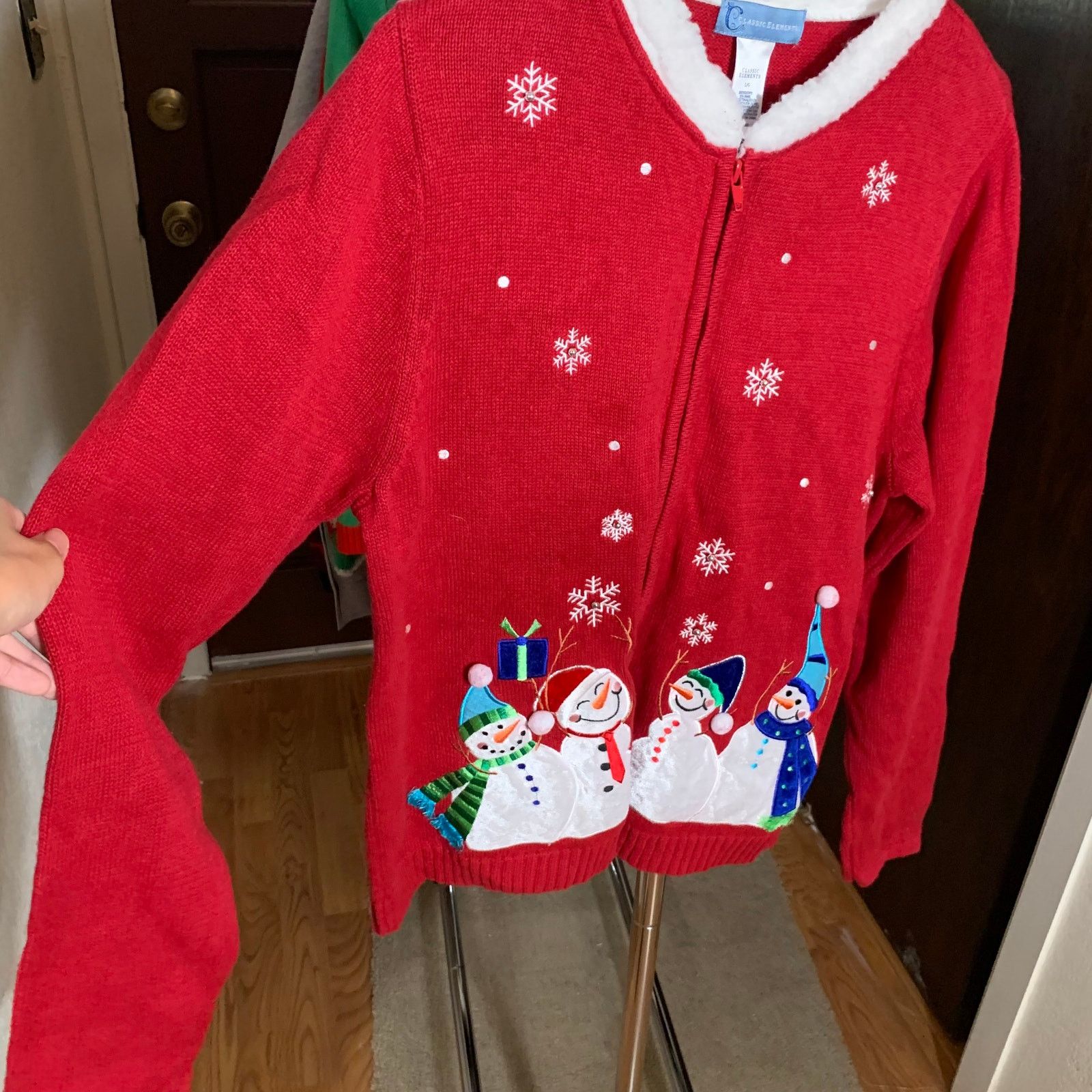 Other Women's Snowman Christmas Ugly Sweater / Jacket Size L Size L / US 10 / IT 46 - 5 Thumbnail