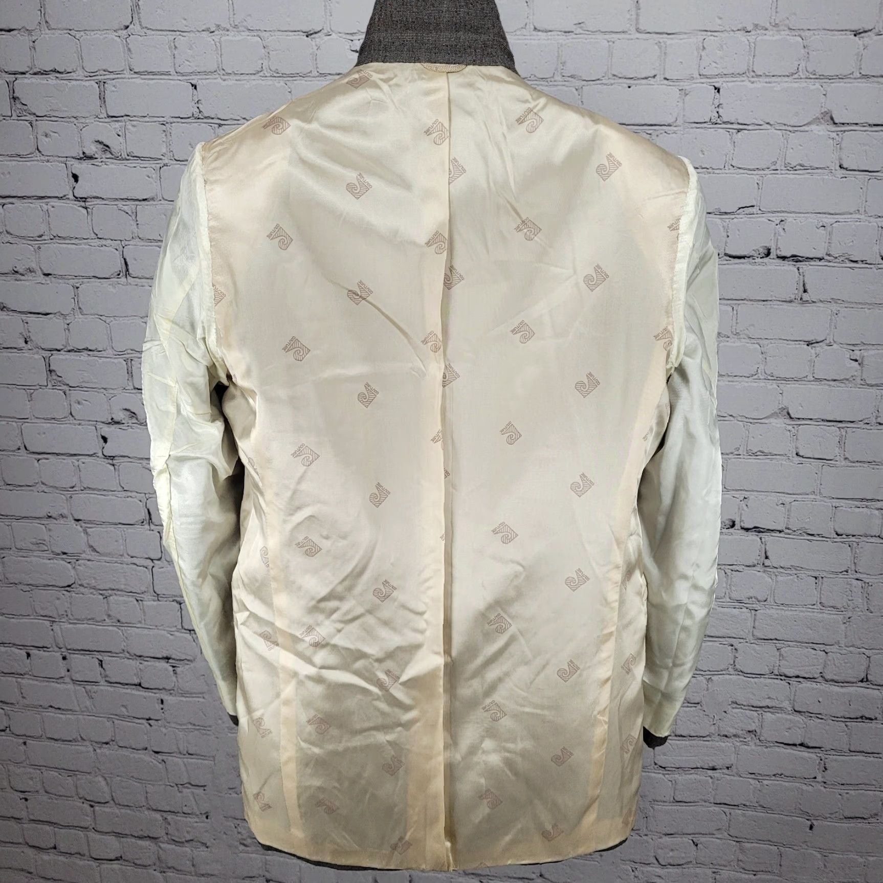 Pierre Cardin VTG Cardin Grey Brown Couture Collection Blazer Sport Coat 2 Button Notch USA 41 Mens Jacket Size 42R - 6 Thumbnail