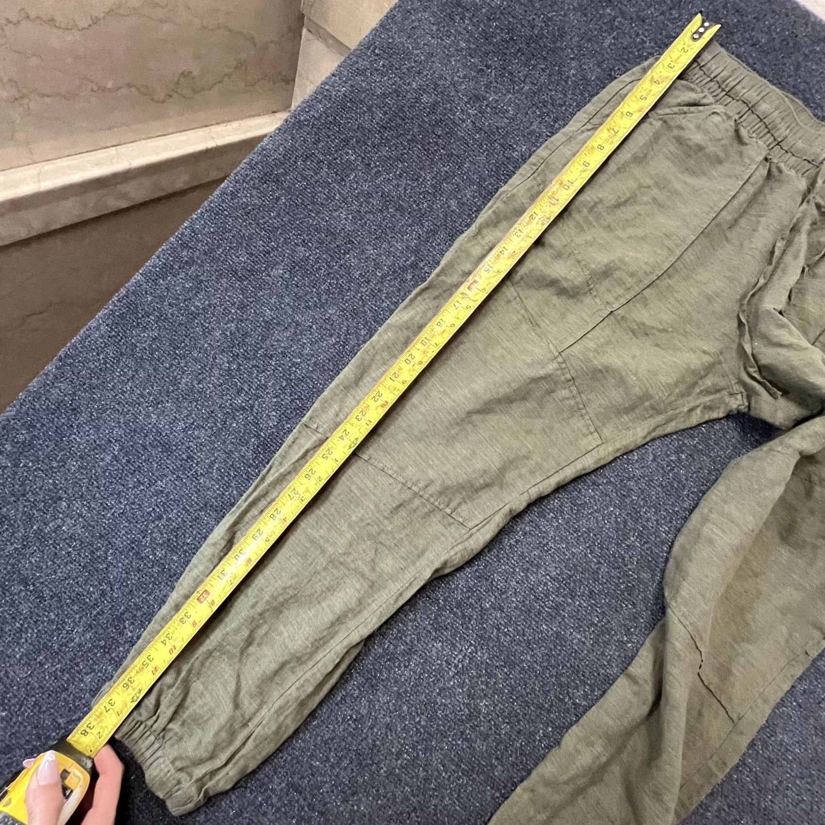 Lucky Brand Lucky Brand Jogger Pants Womens XL Olive Green Drawstring Elastic Waist Cuffed Ankle Pockets Size 40" / US 18 - 5 Thumbnail