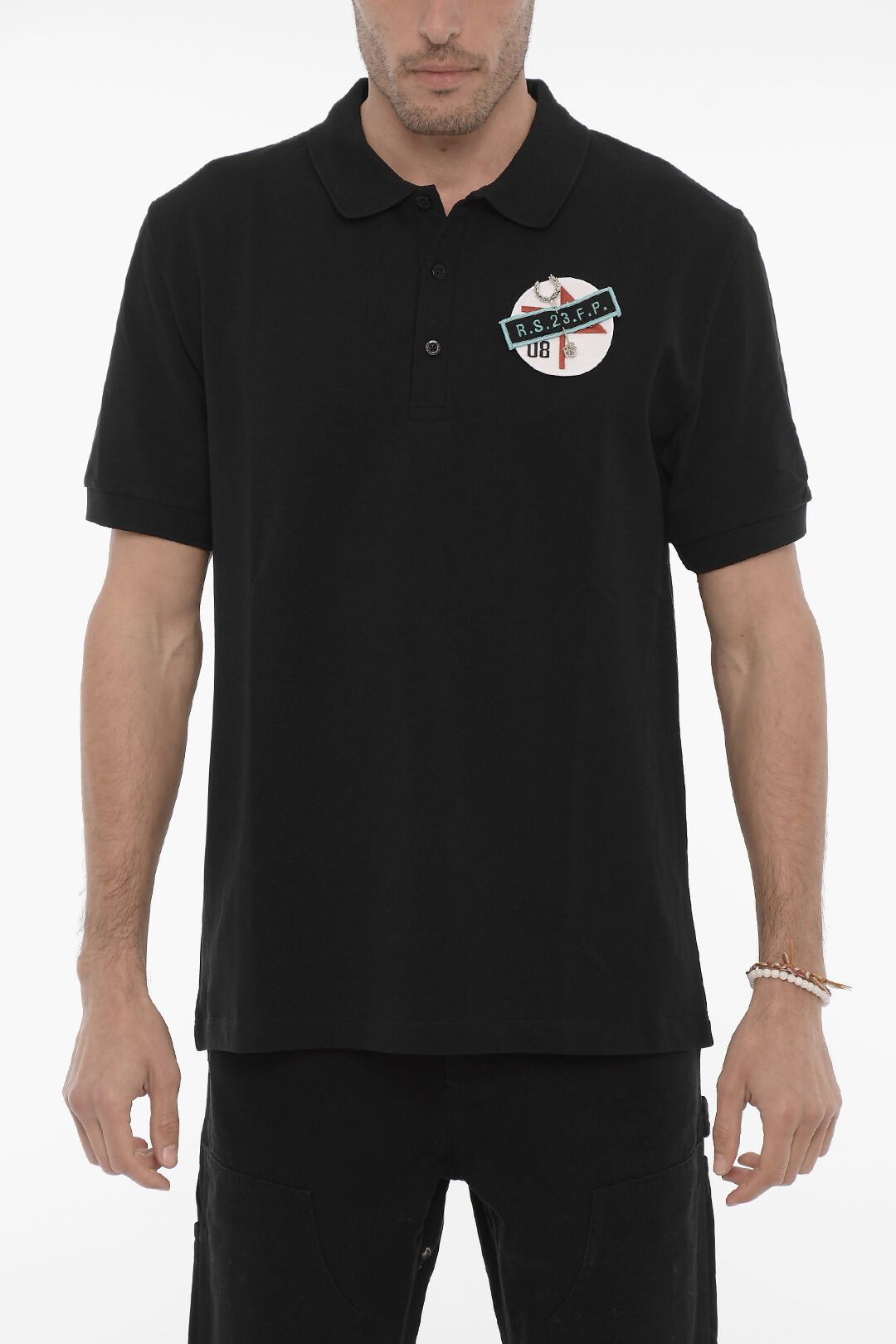 image of Raf Simons Og1Mm0524 Polo Shirt In Black, Men's (Size XL)