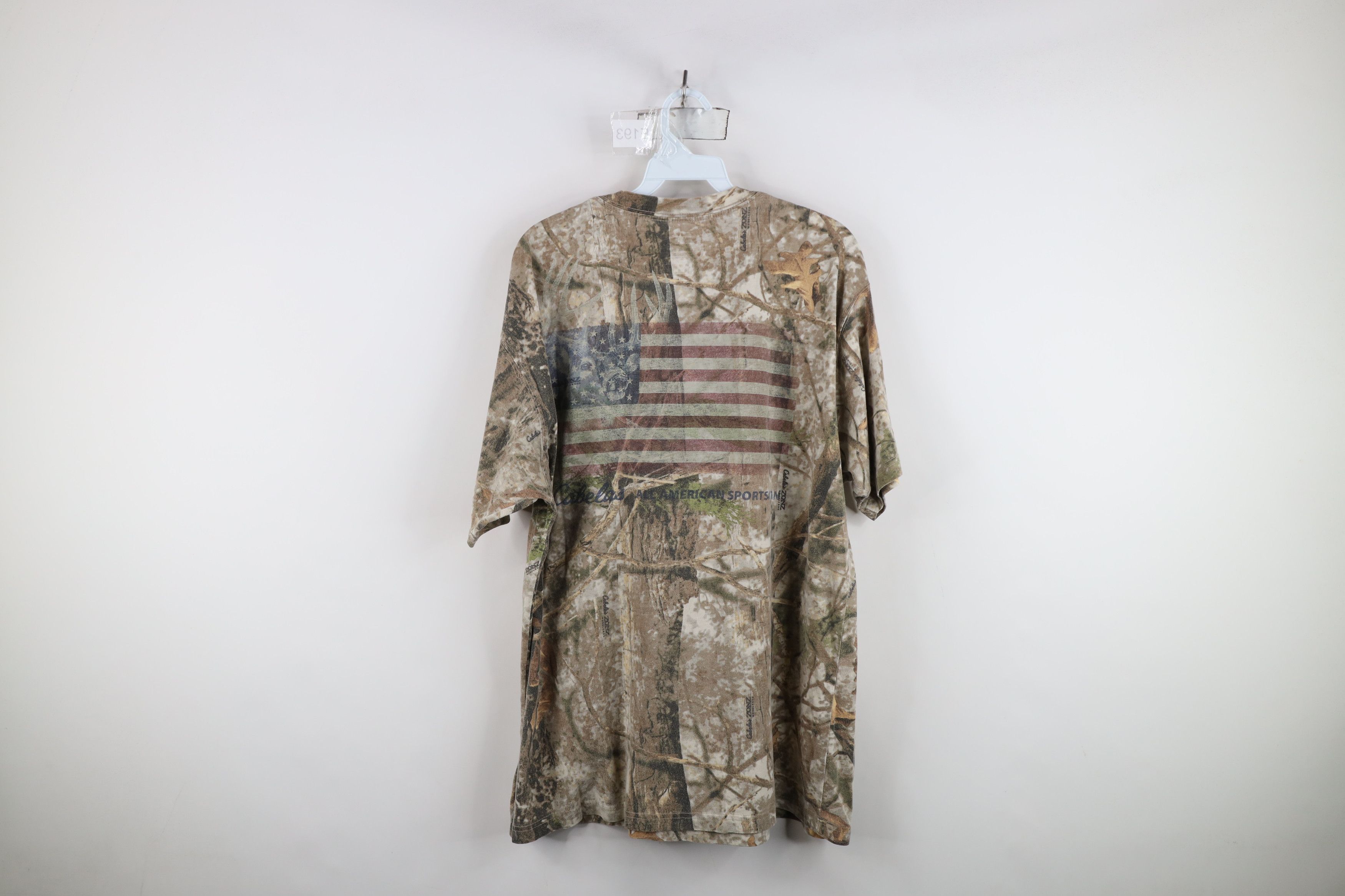 Cabelas Vintage Cabelas Distressed Camouflage Short Sleeve T-Shirt Size US XL / EU 56 / 4 - 13 Thumbnail