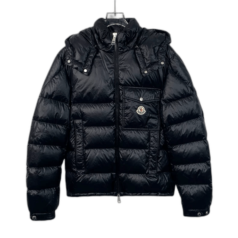 Moncler Moncler Wollaston Black Puffer Jacket with Logo Size US M / EU 48-50 / 2 - 1 Thumbnail