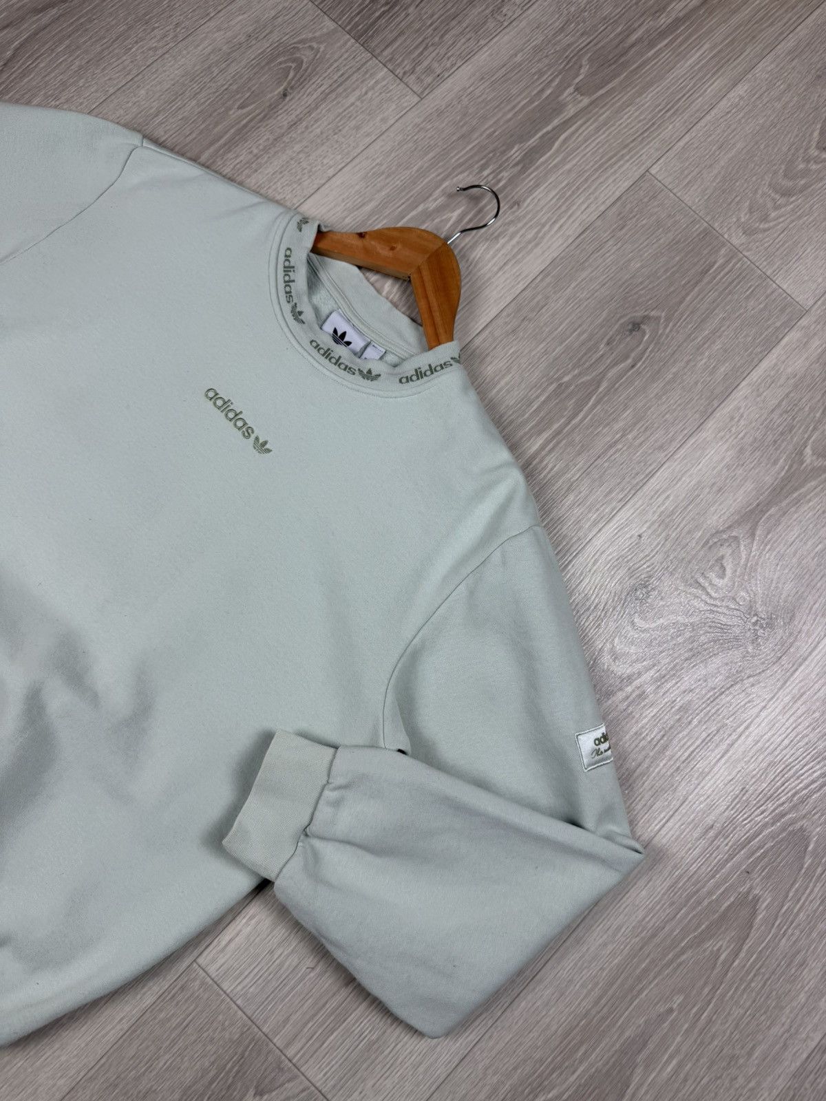 Adidas Adidas Trefoil Linear Crew Neck Sweatshirt Size S Size US S / EU 44-46 / 1 - 2 Thumbnail