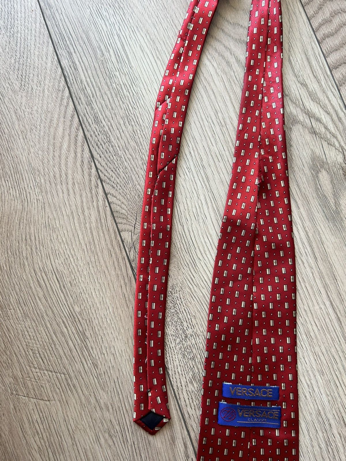 Versace × Vintage Vintage Versace Silk Italy Luxury Tie dior ysl og Size ONE SIZE - 9 Thumbnail