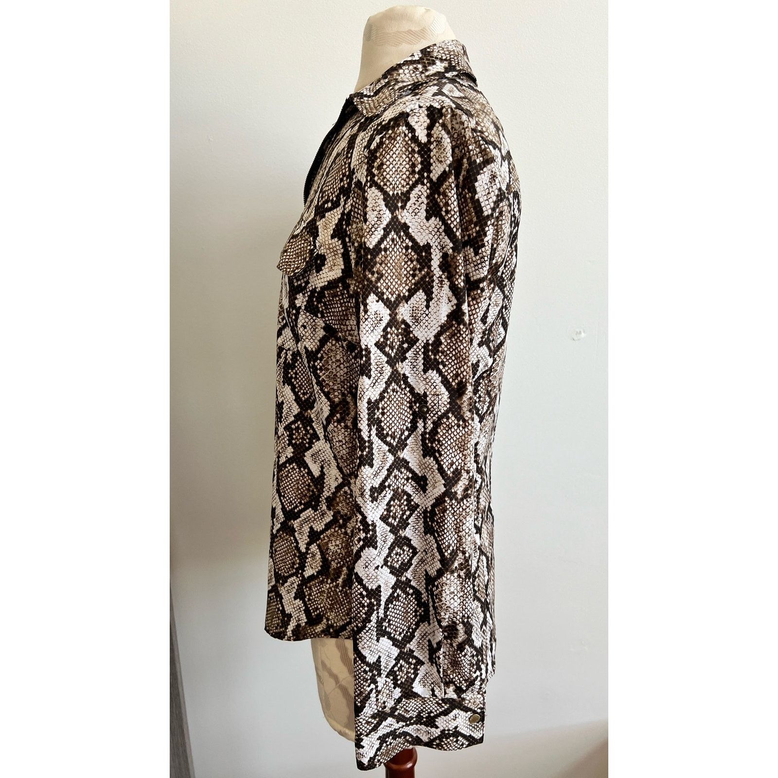 Michael Kors Michael Kors Zip Up Snakeskin Animal Print Blouse Small Size S / US 4 / IT 40 - 4 Thumbnail