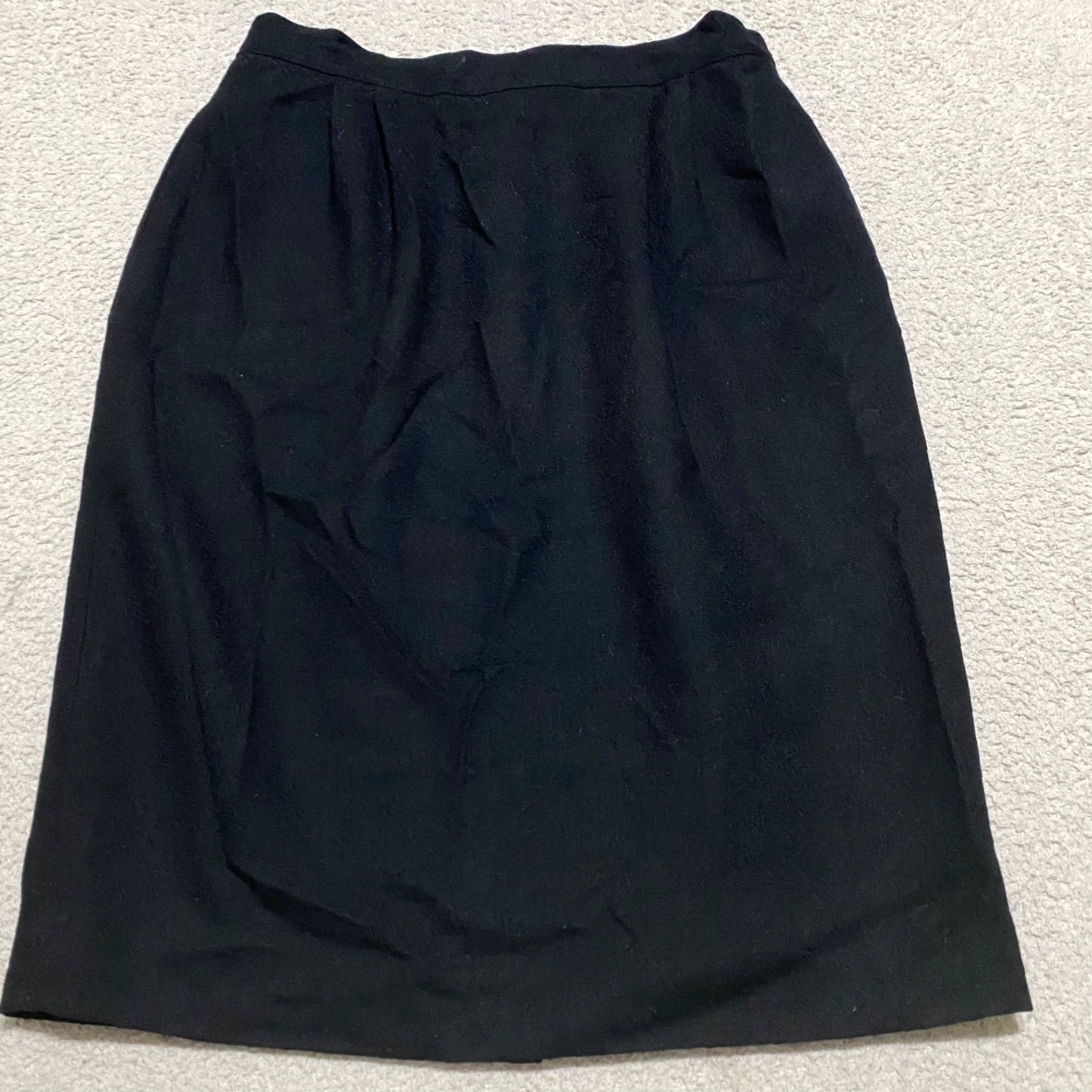 Talbots Talbots Skirt Womens 12 Black Wool Pencil Straight Knee Length Lined Office Business Size 34" / US 12 / IT 48 - 2 Thumbnail