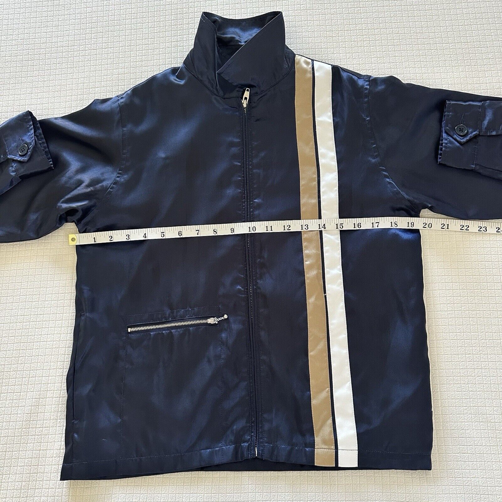 Stussy Stussy Men’s Navy Racing Jacket Satin Finish Size S Size US S / EU 44-46 / 1 - 8 Thumbnail