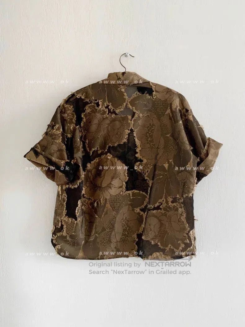 Dries Van Noten Dries Van Noten Brocade Sheer Shirt. Size US S / EU 44-46 / 1 - 2 Thumbnail