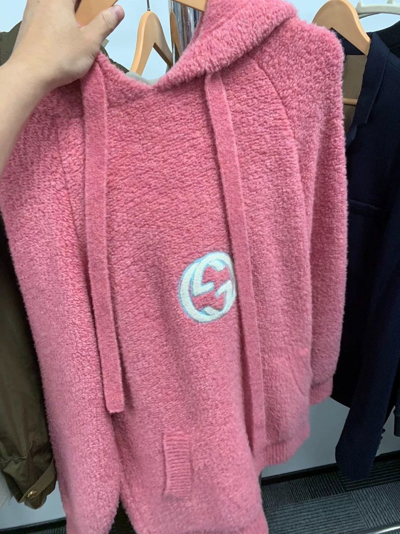 Gucci Gucci Wool Large Logo Pink Hoodie - dmc Size ONE SIZE - 1 Thumbnail