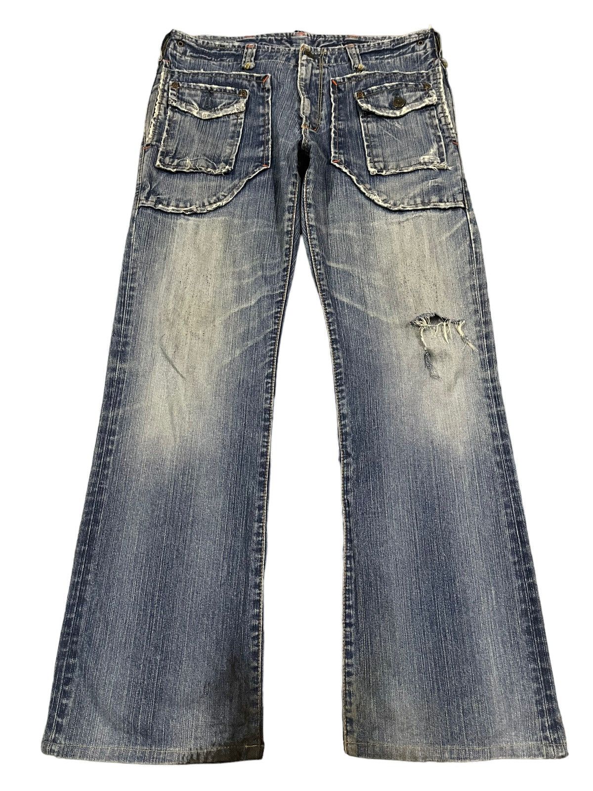 Edwin Vintage Edwin Bush Pant Style Distressed Baggy Jeans Size US 33 - 1 Thumbnail