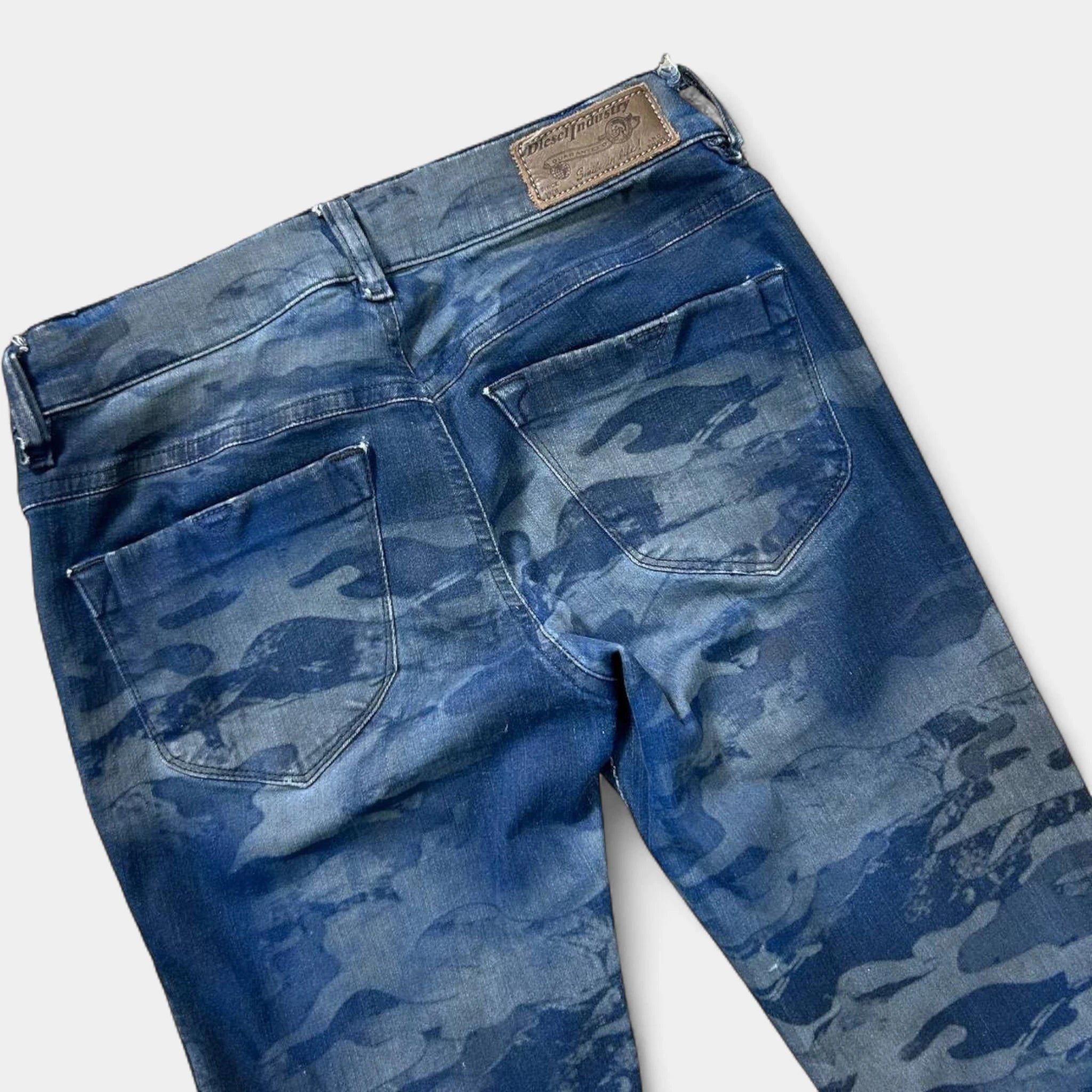 Diesel Diesel Skinny Blue Camouflage Jeans Size 28" / US 6 / IT 42 - 5 Thumbnail
