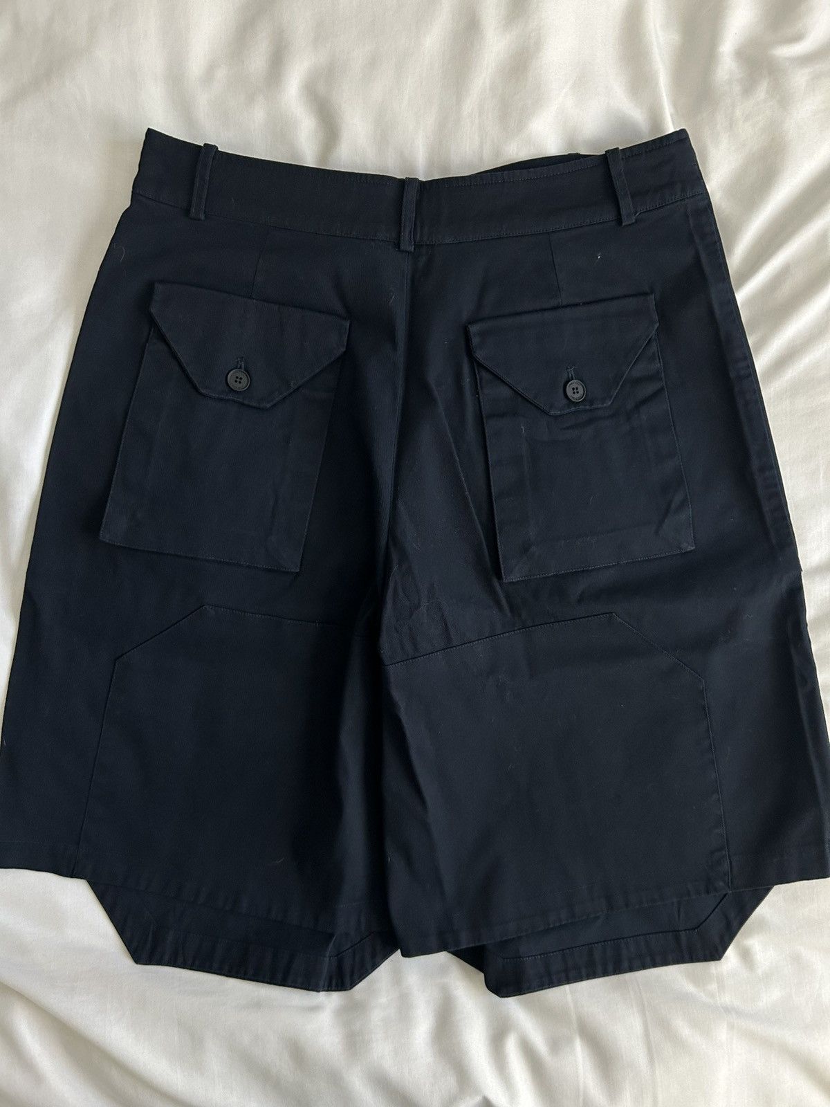 A-COLD-WALL* A Cold Wall Overlay Cargo Shorts ACW Cotton Samuel Ross Navy Size US 33 - 9 Thumbnail