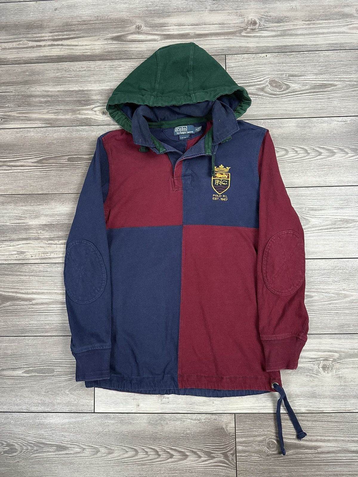 Polo Ralph Lauren Polo Ralph Lauren Hooded Rugby Shirt Size US M / EU 48-50 / 2 - 1 Thumbnail