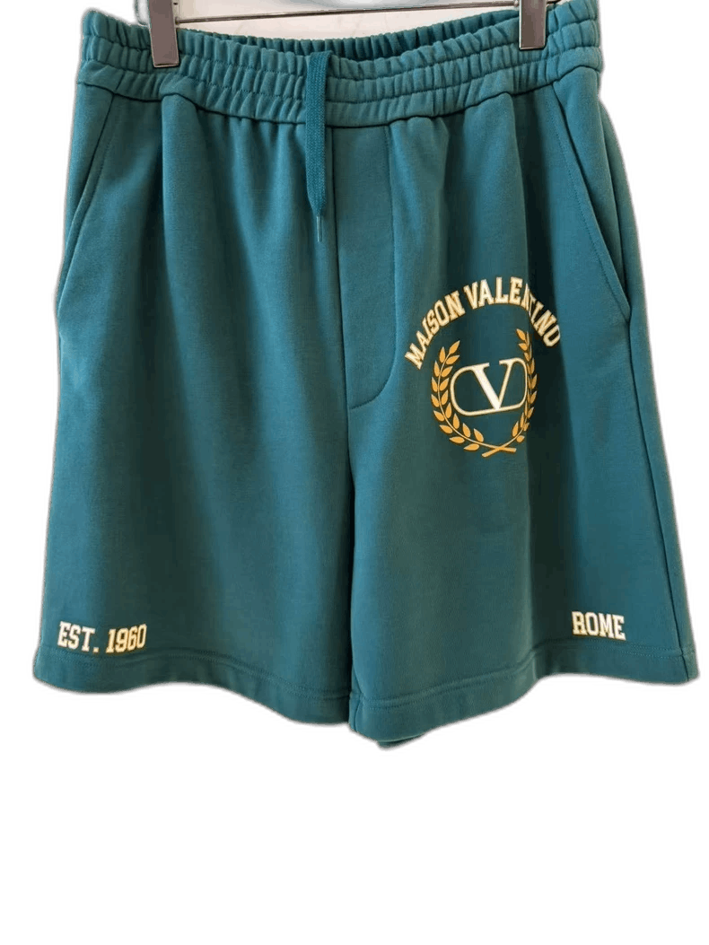 Valentino Valentino Green Sweat Shorts with Logo Size US 34 / EU 50 - 1 Thumbnail