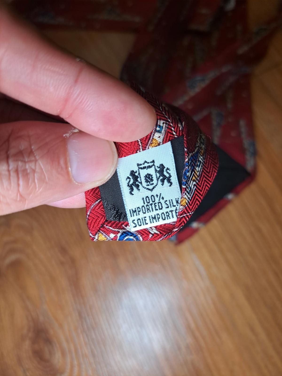 Other Metropolitan Museum of Art Silk Tie Red Herringbone Wide Size ONE SIZE - 3 Thumbnail