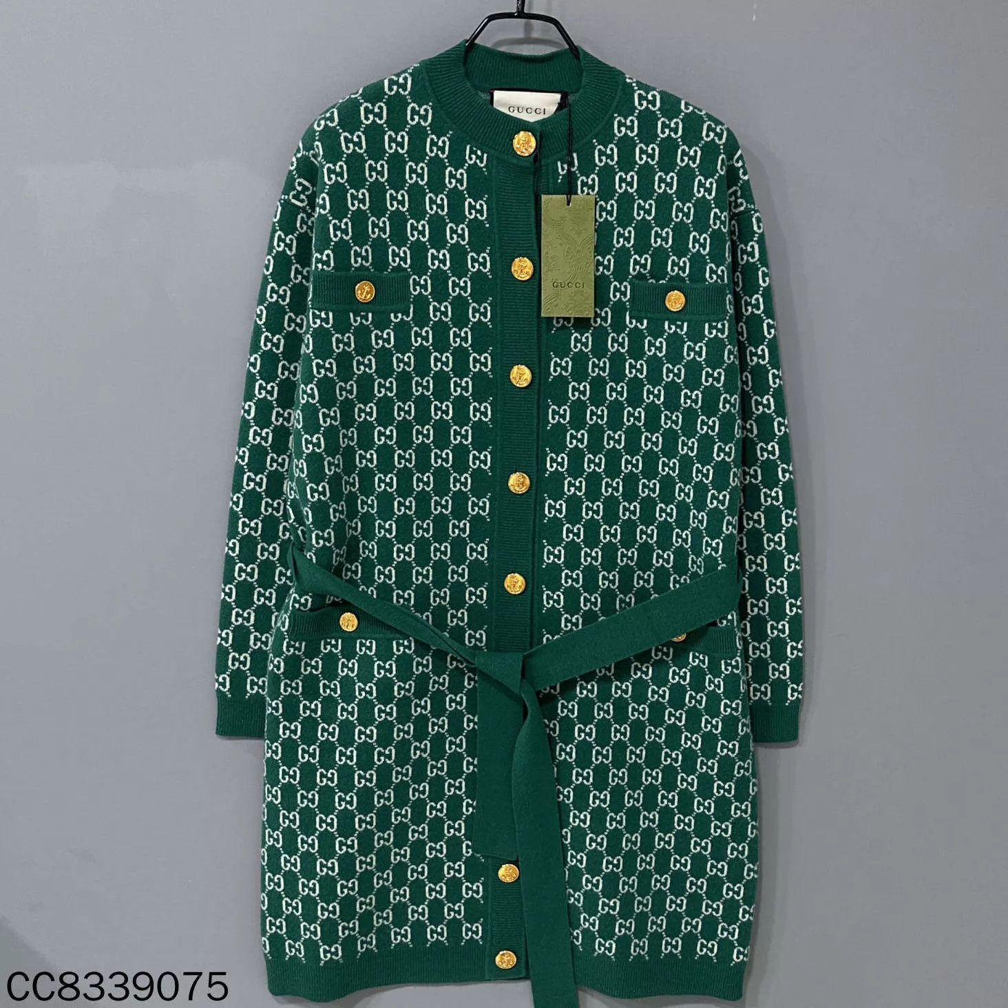 Gucci Gucci Forest Green Wool Cardigan Coat Gold XS Size XS / US 0-2 / IT 36-38 - 1 Thumbnail