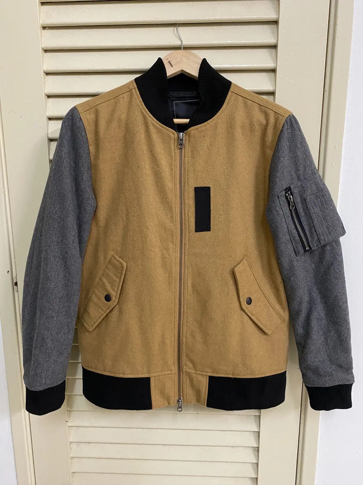 Tete Homme SS18 Wool Blend Varsity Jacket Tete Homme Issey Miyake Size US S / EU 44-46 / 1 - 2 Thumbnail