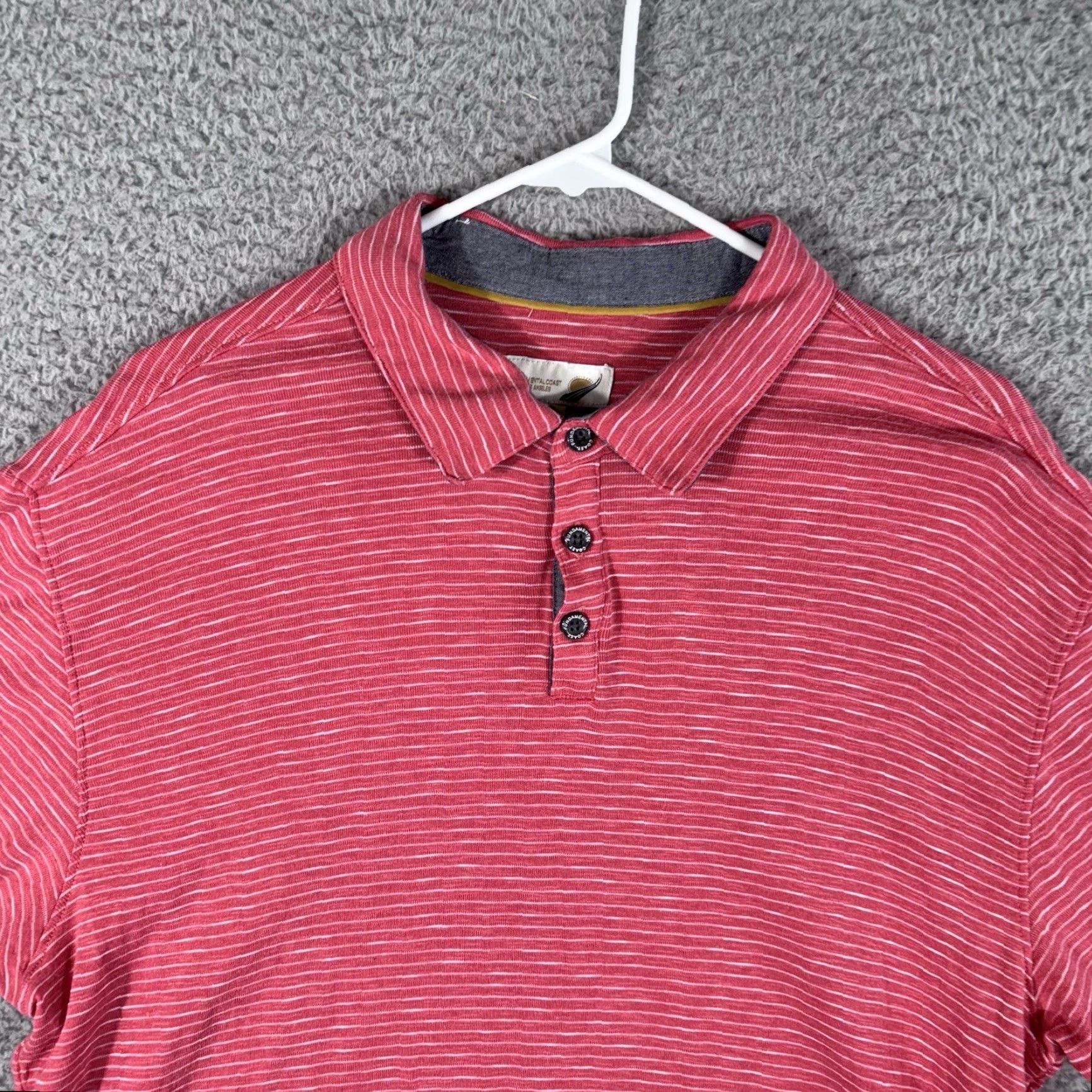 Vintage Fundamental Coast Polo Shirt Mens XL Red Stripe Stretch Golf Casual Size US XL / EU 56 / 4 - 2 Thumbnail