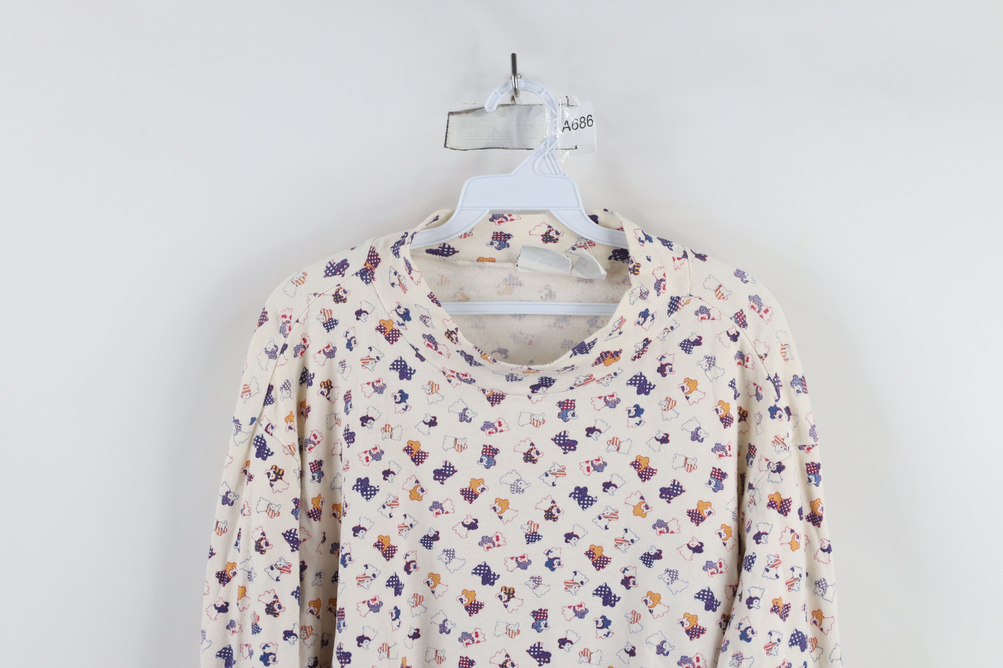 Vintage Vinage 90s Streetwear All Over Print Long Sleeve T-Shirt Size XXL / US 16-18 / IT 52-54 - 2 Thumbnail