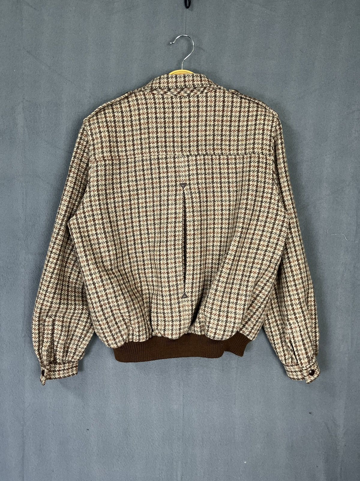 Max Mara × Vintage Vintage Suncy Max Mara Houndstooth Wool Jacket Button Up Size M / US 6-8 / IT 42-44 - 2 Thumbnail