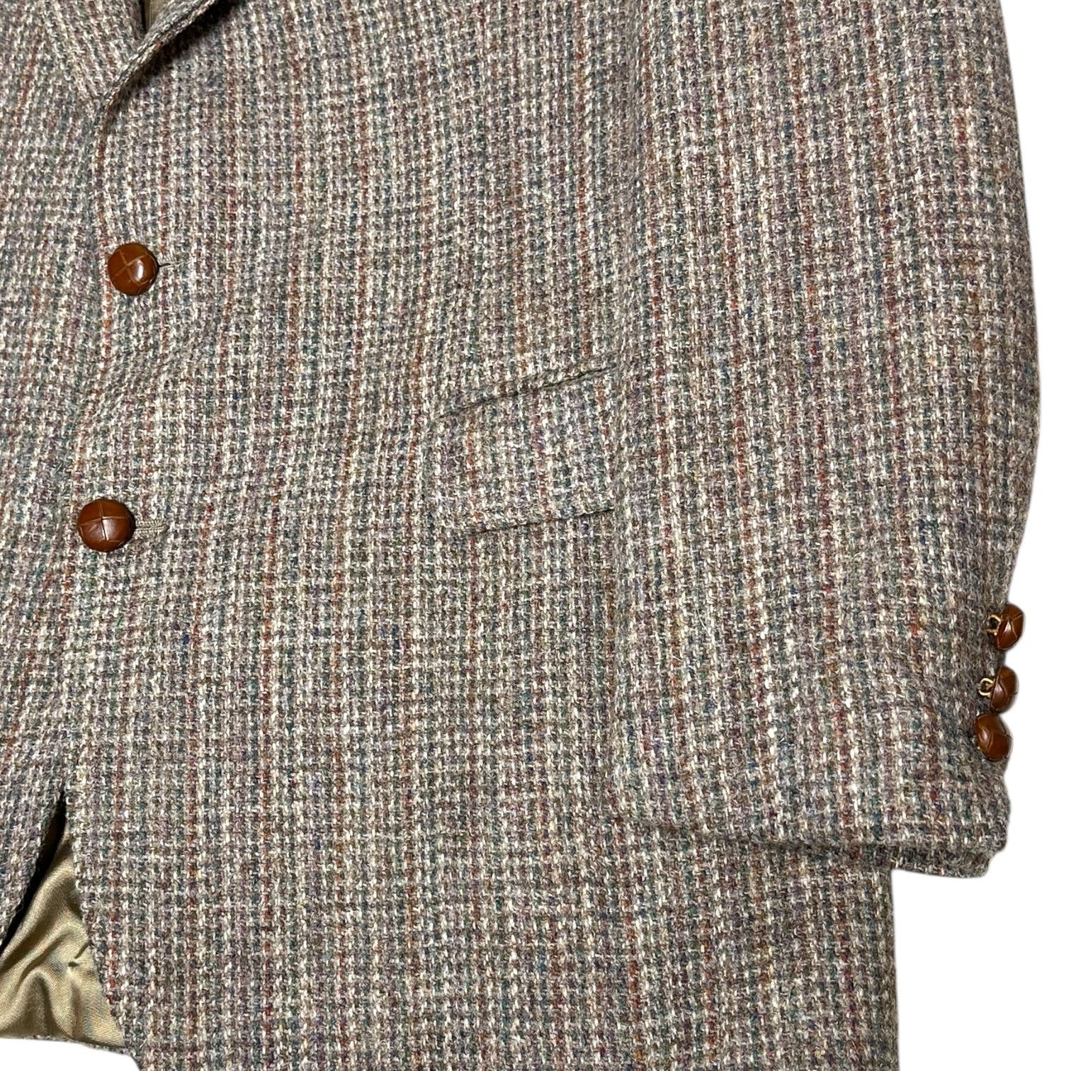 Harris Tweed Vintage John Alexander Harris Tweed 42R Brown Wool Blazer Size 42R - 5 Thumbnail
