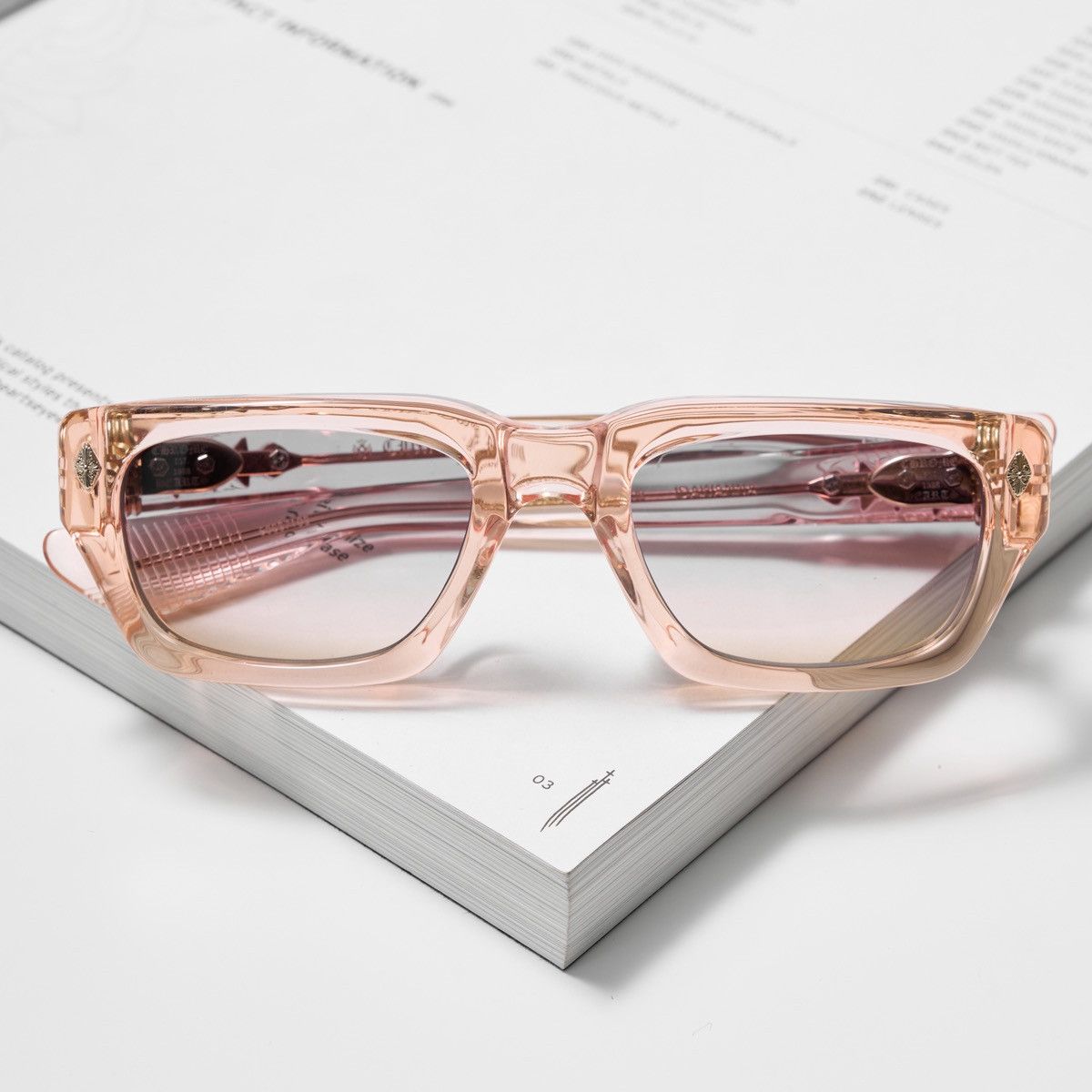 Chrome Hearts CHROME HEARTS IDAWANNA PINK CRYSTAL SUNGLASSES Size ONE SIZE - 6 Thumbnail
