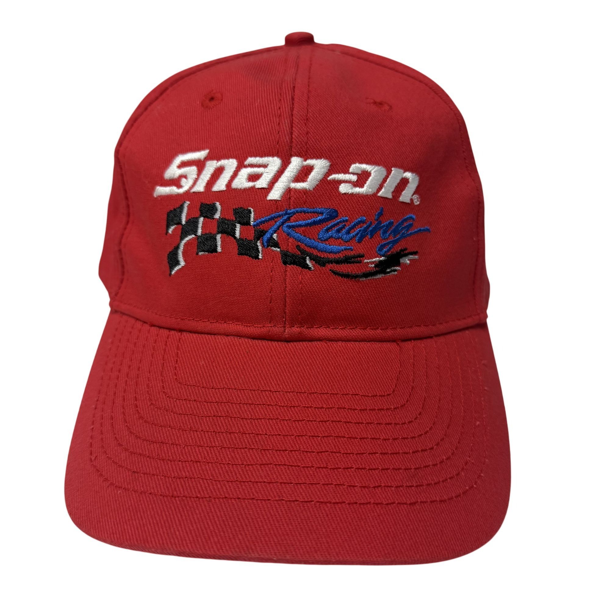 New Era Vtg New Era Red Hat SNAP on RACING Logo Embroidered Cap Size ONE SIZE - 1 Thumbnail