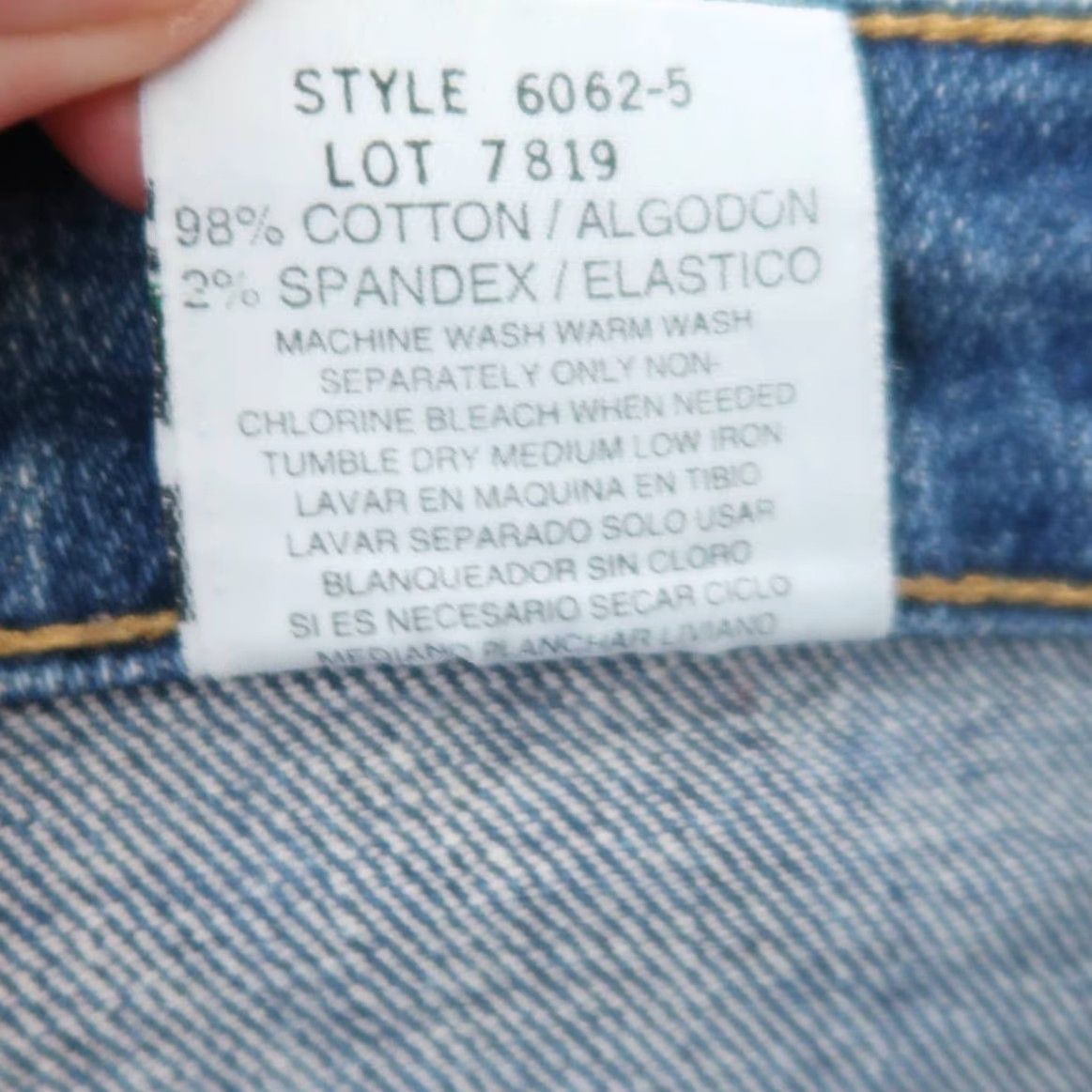 Denime VINTAGE 90s denim Mom Jeans 29" Inseam 12 Regular Cotton Blue Size 34" / US 12 / IT 48 - 5 Thumbnail