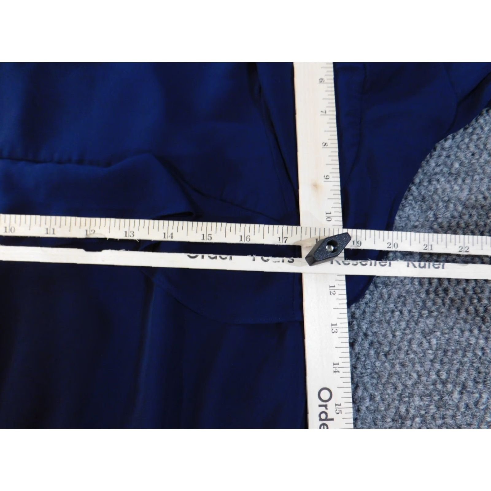 Michael Kors Michael Kors Dress Medium blue ruffles womens striped polyester stretch A-line Knee Length Round Neck Long Sleeve Zip Casual Size M / US 6-8 / IT 42-44 - 3 Thumbnail