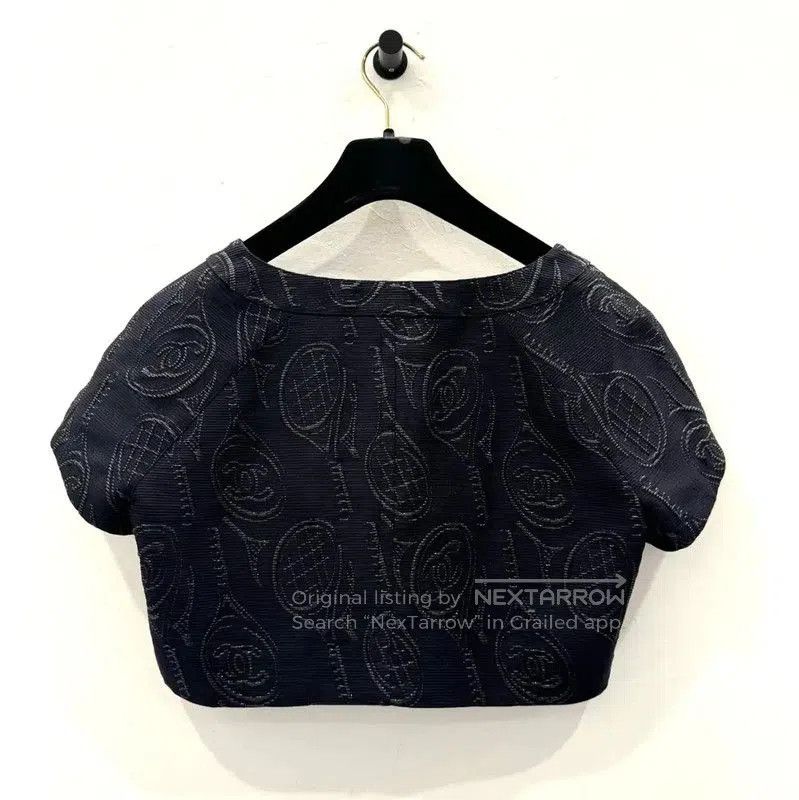 Chanel Chanel Black Cropped Nylon T-Shirt for Women . Size S / US 4 / IT 40 - 2 Thumbnail