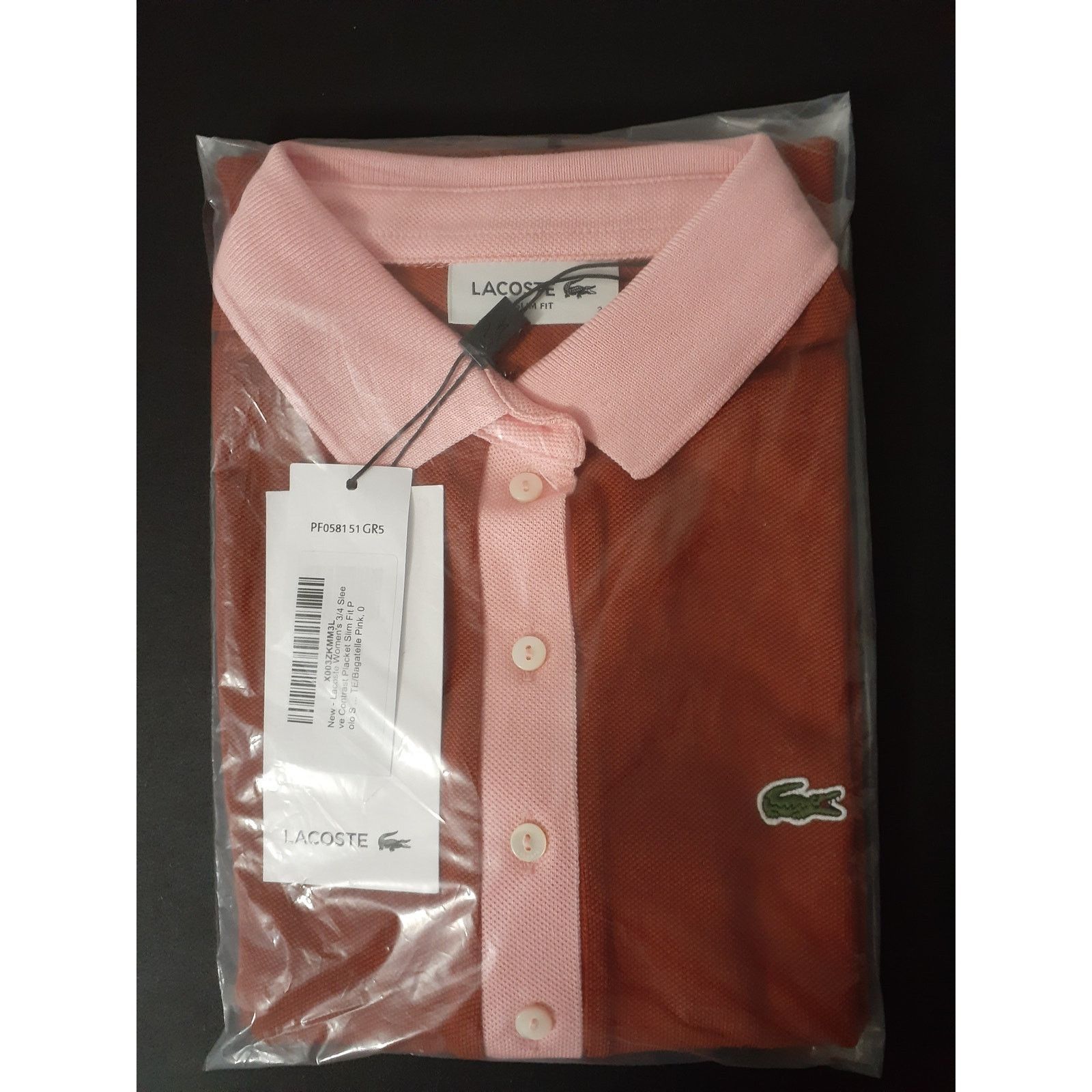 Lacoste Lacoste Women's Slim Fit Cotton Polo Shirt Brick Red Pink 0 Size XS / US 0-2 / IT 36-38 - 2 Thumbnail