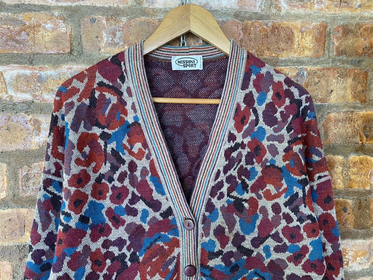 Coogi × Missoni × Yoshiyuki Konishi 1990s Missoni sport Floral jacquard knit Size L / US 10 / IT 46 - 3 Thumbnail