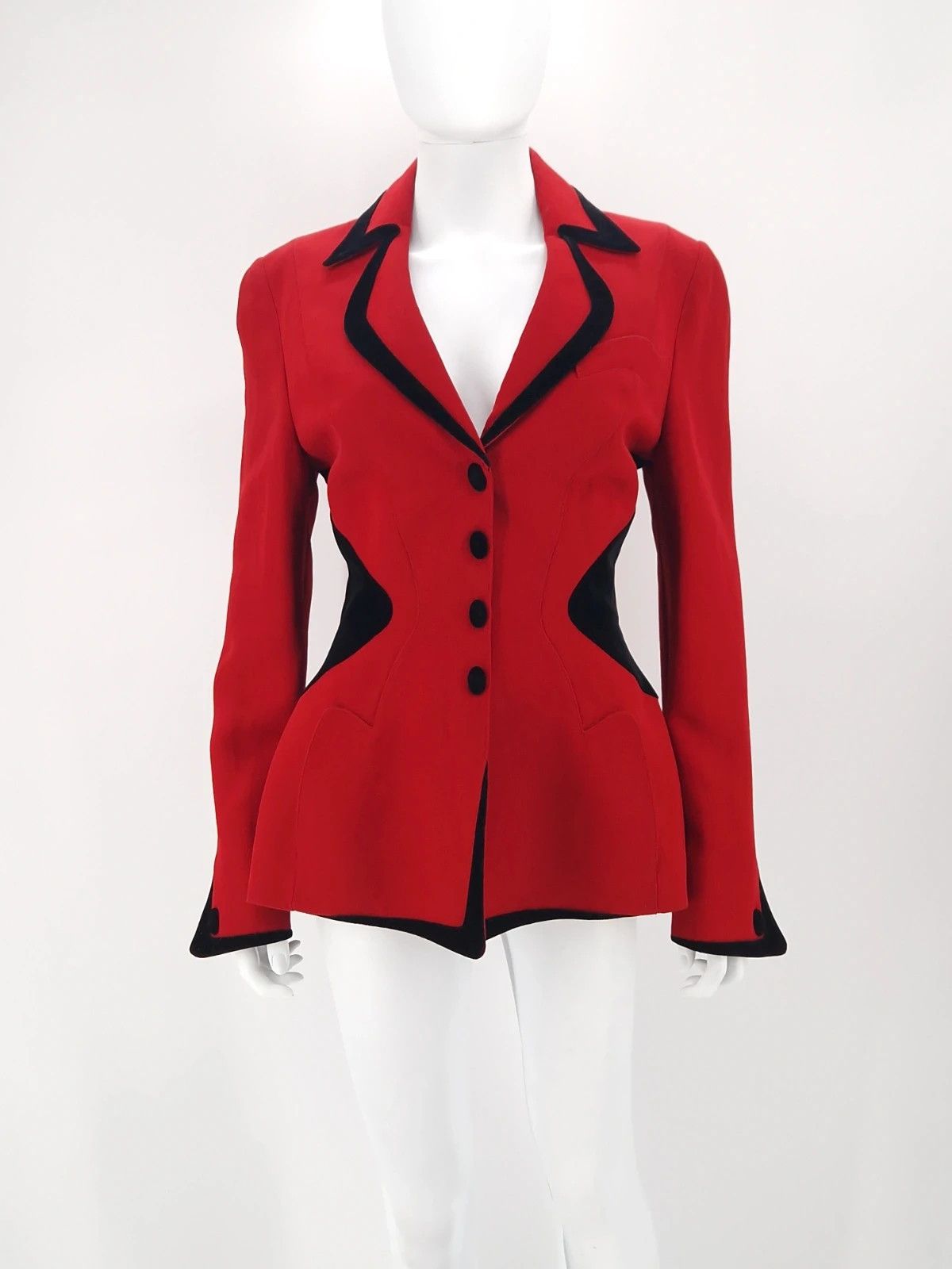 Thierry Mugler Archival Thierry Mugler Hourglass Jacket Art Deco Size L / US 10 / IT 46 - 1 Thumbnail