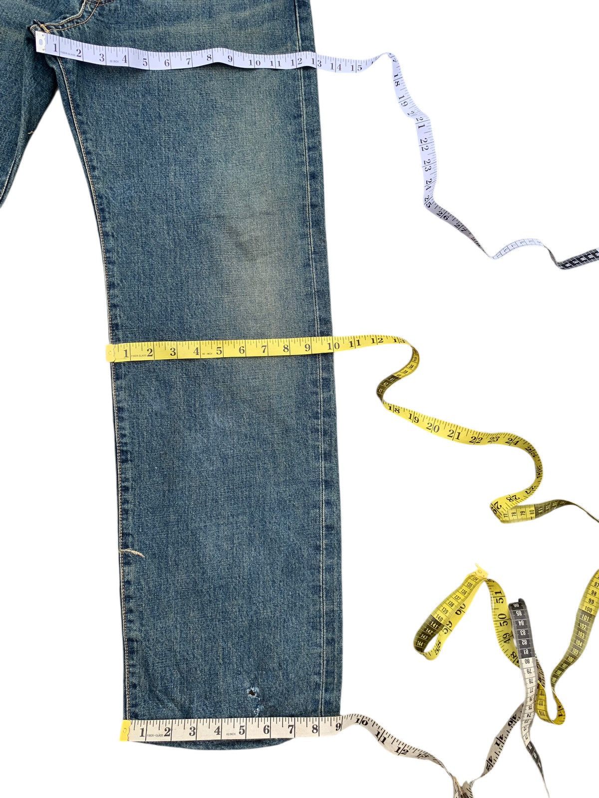 Kapital VINTAGE EDWIN 505 SELVEDGE BAGGY RUSTY DISTRESSED DENIM Size US 32 / EU 48 - 20 Thumbnail