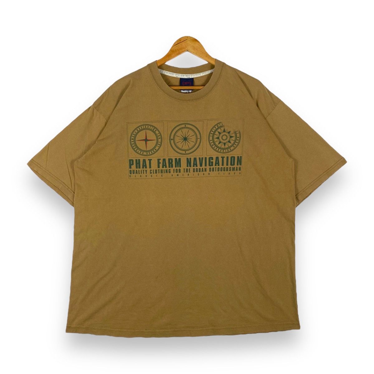 Vintage 90's PHAT FARM Navigation New York Streetwear Tee
