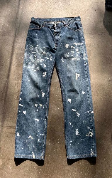 Helmut Lang Helmut Lang Splatter-Print Denim Jeans Size US 41 - 1 Thumbnail