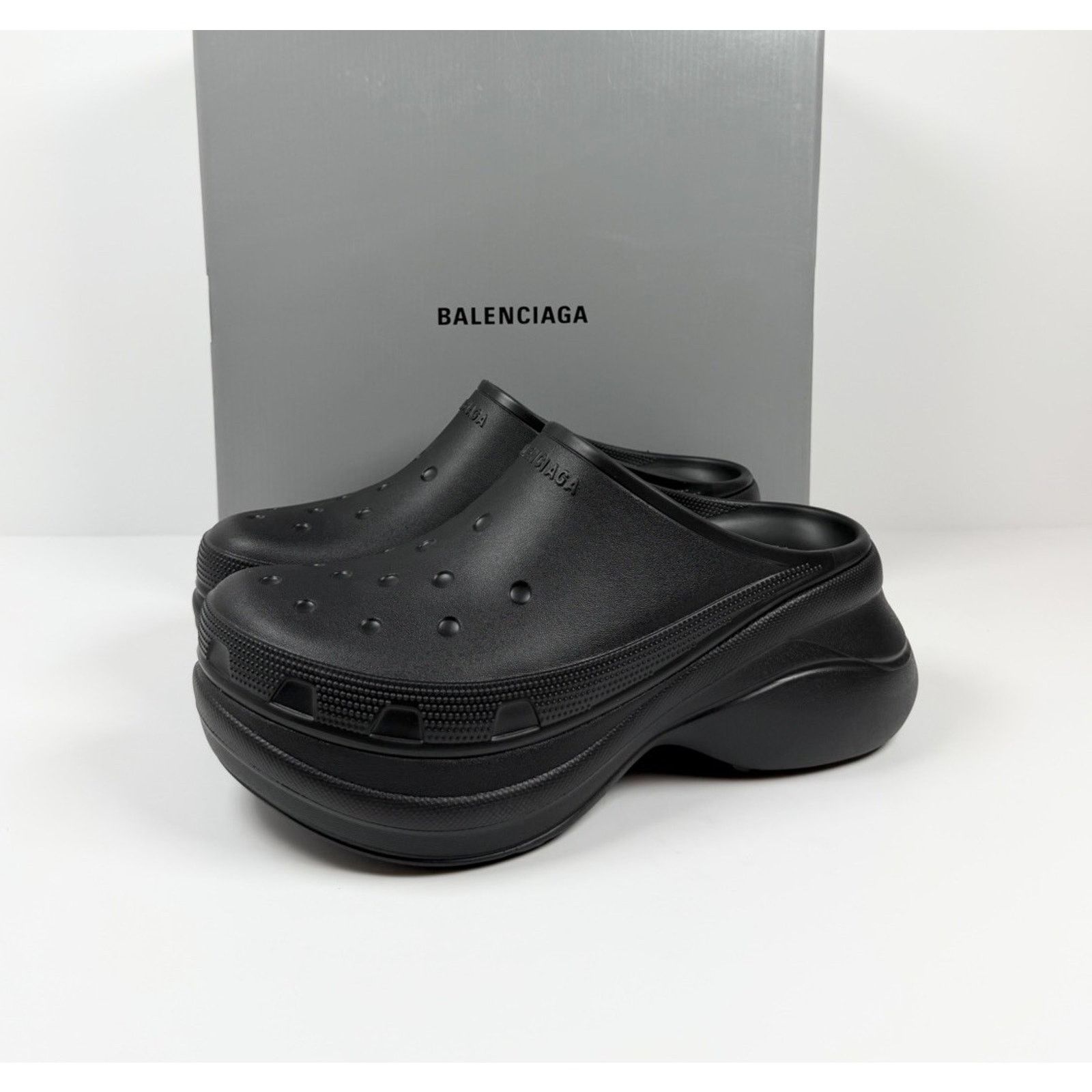 Balenciaga Size 12 - Balenciaga x Crocs Rubber Mules NEW! Size US 12 / EU 45 - 2 Thumbnail