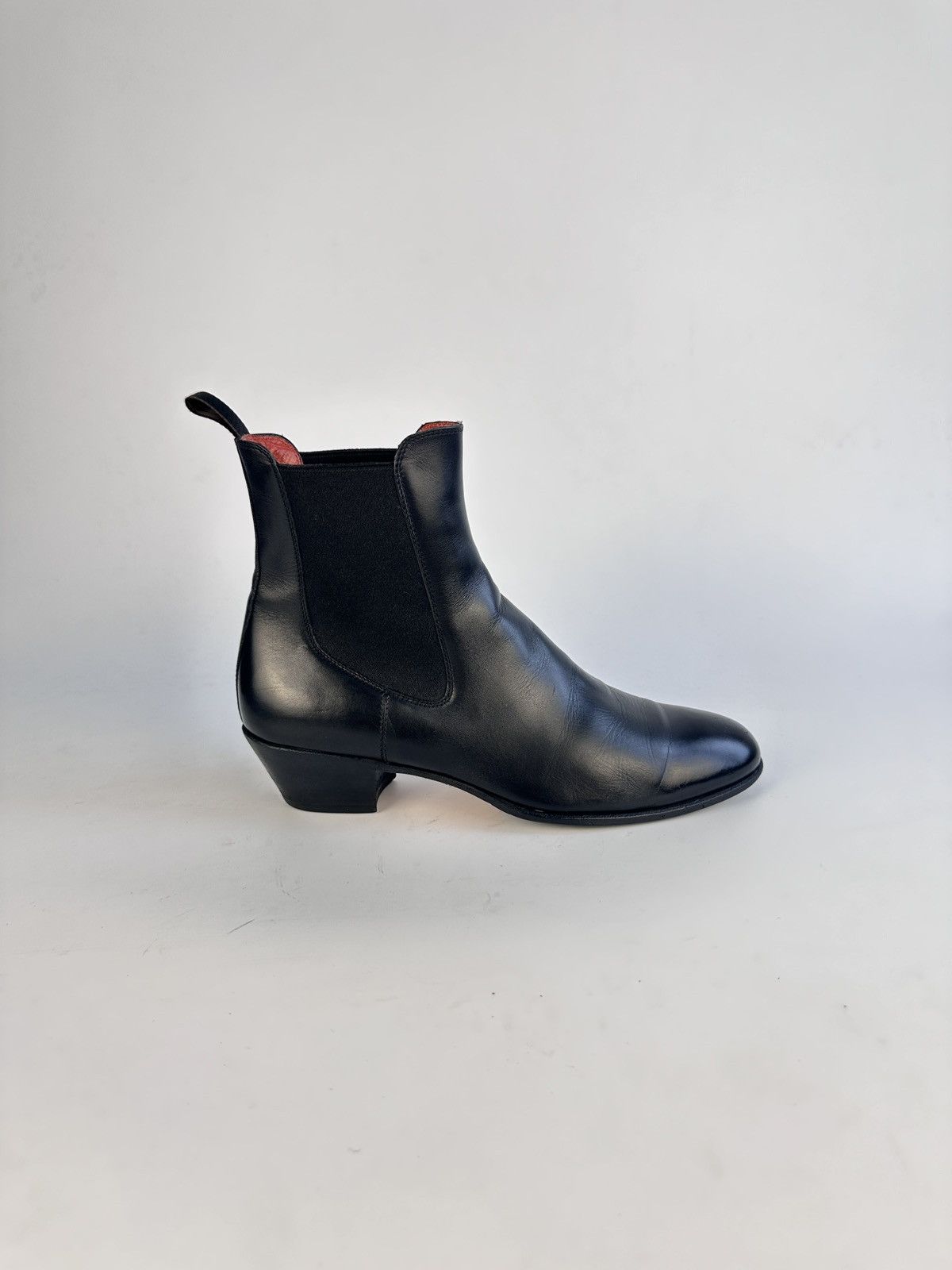 Santoni Santoni Italy Black Leather Chelsea Boots 38.5 Ankle Boots Size US 8 / IT 38 - 13 Thumbnail