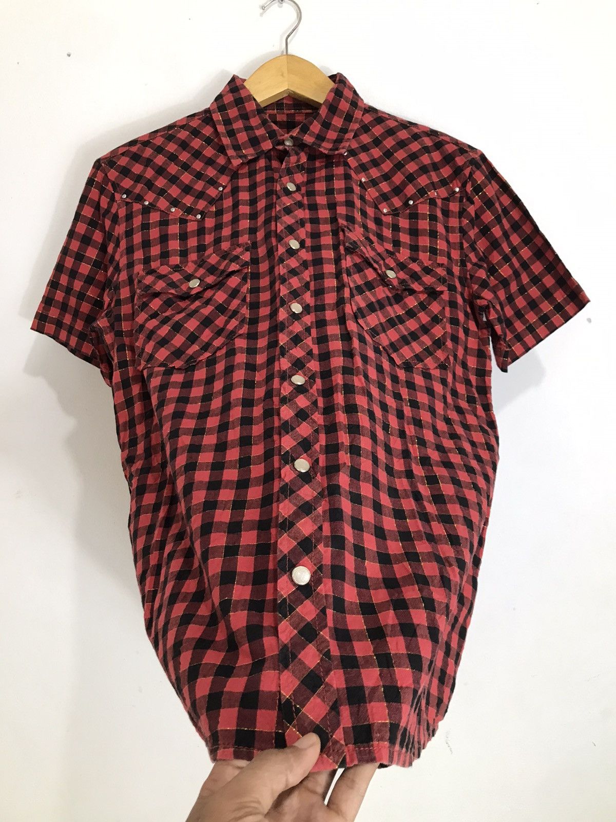 GOA Studded Western checked Shirt studded Punk style Size US M / EU 48-50 / 2 - 2 Thumbnail