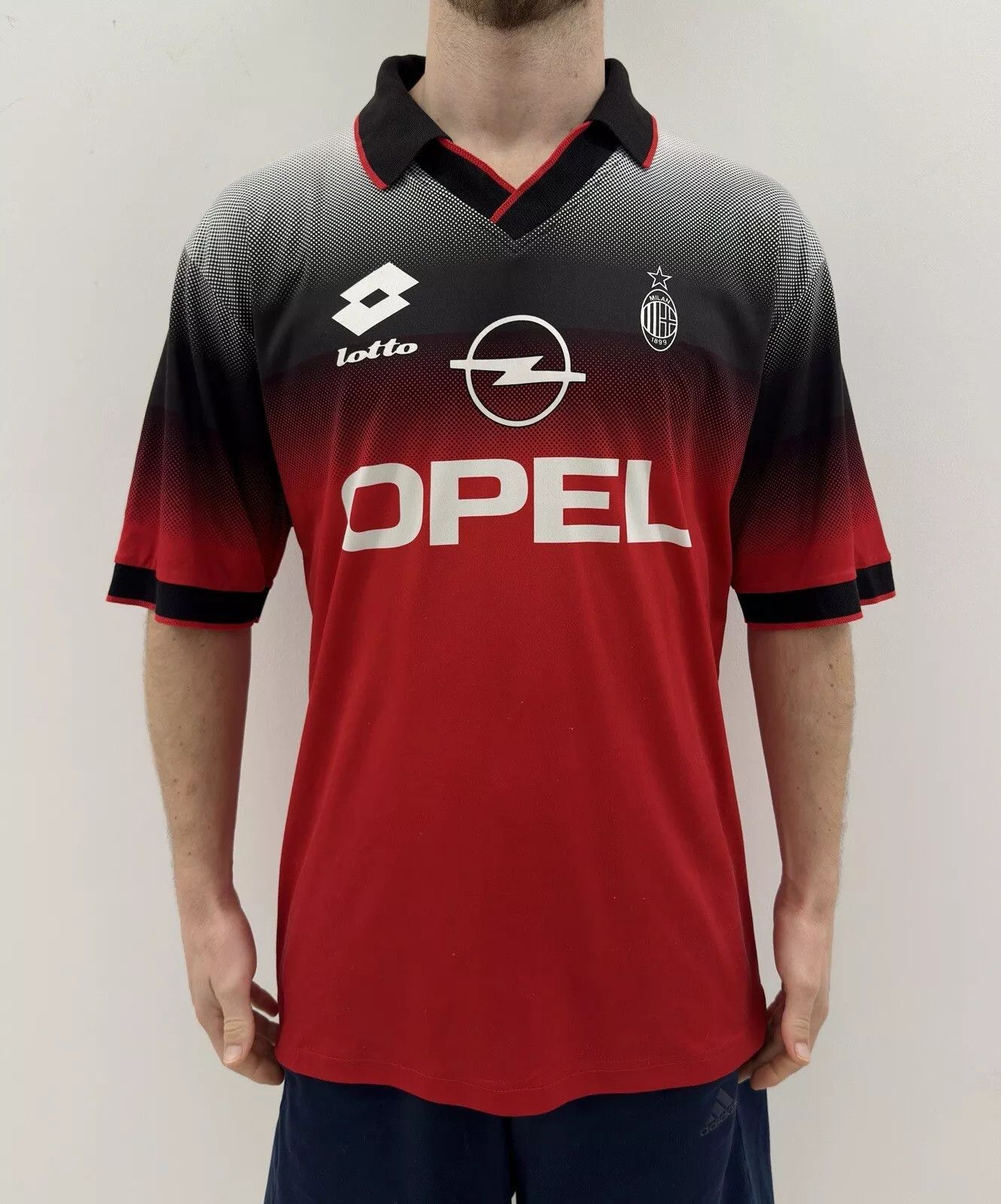 Lotto Sport VINTAGE AC MILAN 1995 1996 TRAINING JERSEY SHIRT SOCCER Size US L / EU 52-54 / 3 - 1 Thumbnail