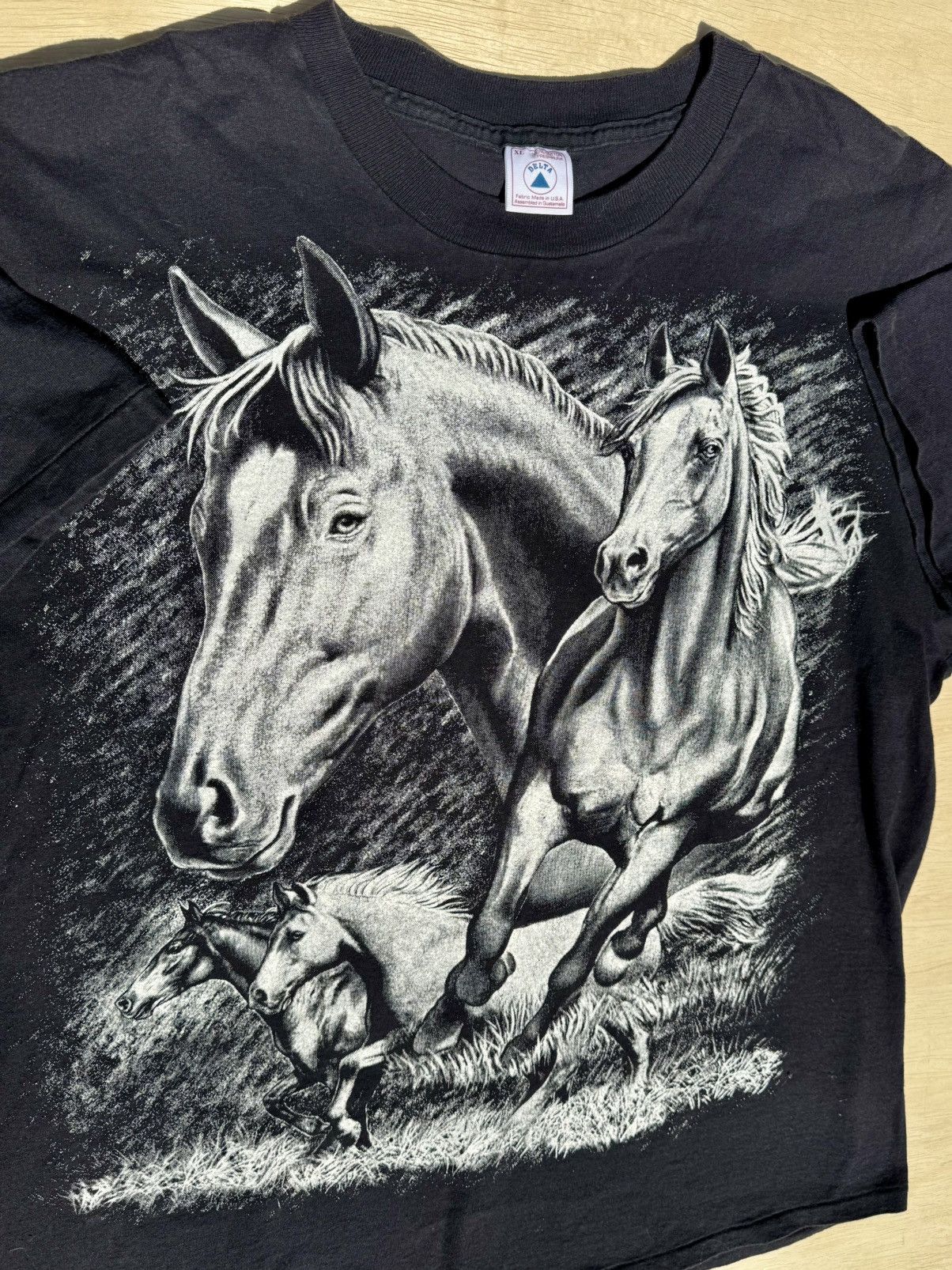 Band Tees × Vintage Vintage 90’s Horse All Over Print Animal AOP T-Shirt Size US XL / EU 56 / 4 - 5 Thumbnail