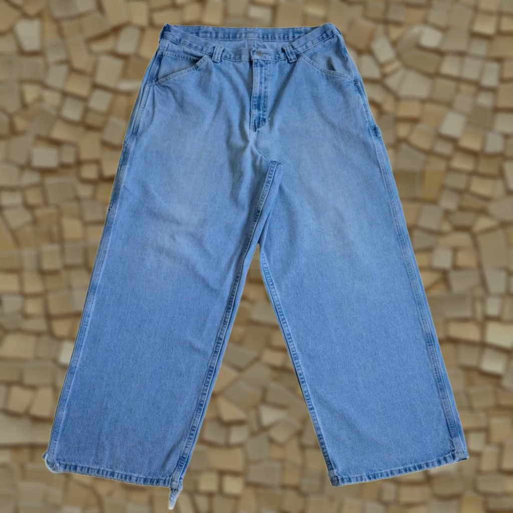 Levi's VINTAGE Levi's Jeans Dungarees Wide-Leg Cotton Blue 34x30 90s Men Regular Relaxed 5-Pocket Denim Jeans SZ 34x30 Size US 34 / EU 50 - 1 Thumbnail