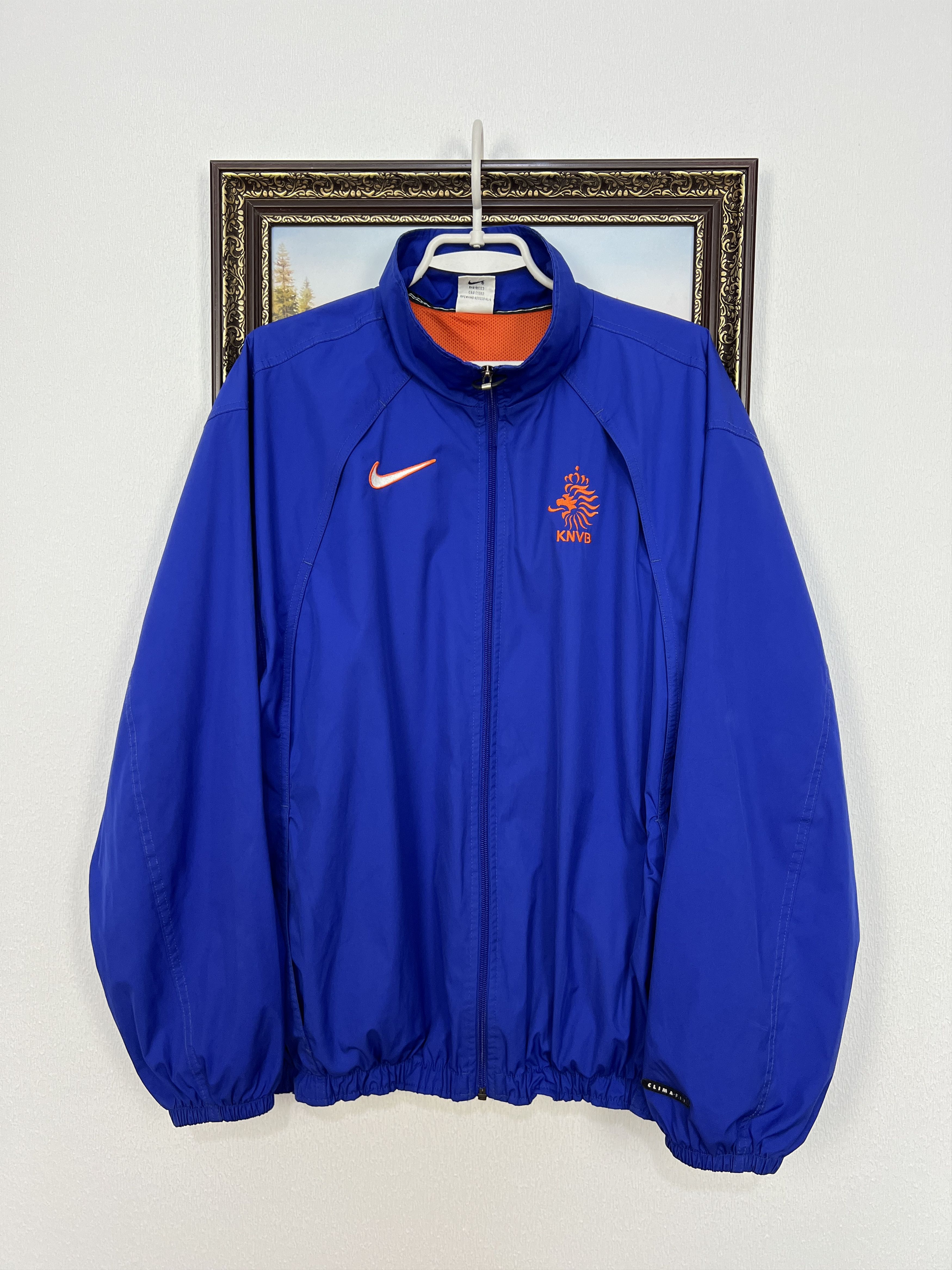Nike Vintage 90's Nike Netherlands Holland Football Jacket Blue Size US M / EU 48-50 / 2 - 1 Thumbnail