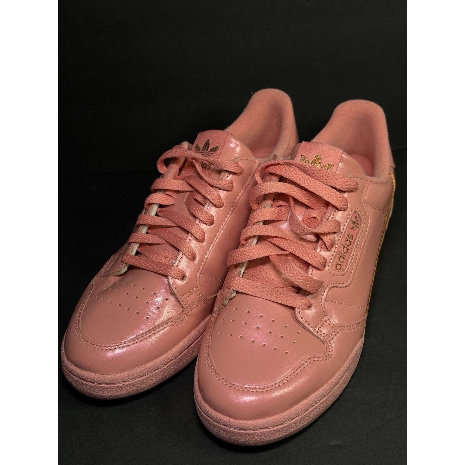 Adidas Adidas Womens Pink Metalic Leather Athletic Shoes Size 9 Size US 9 / IT 39 - 1 Thumbnail