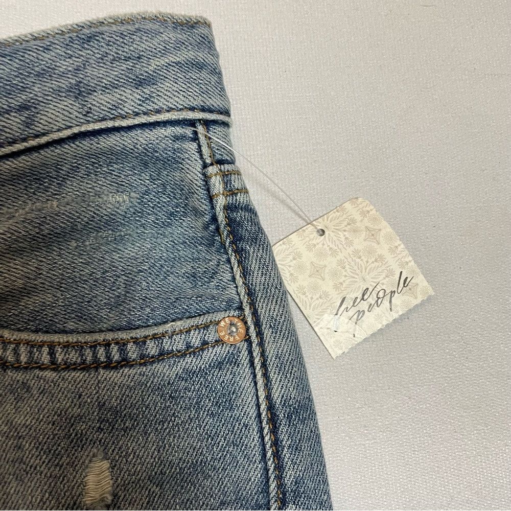 Free People NWT New Free People Makai Cutoff Denim Loose Cannon Blue Sh Size 24" / US 00 / IT 34 - 5 Thumbnail