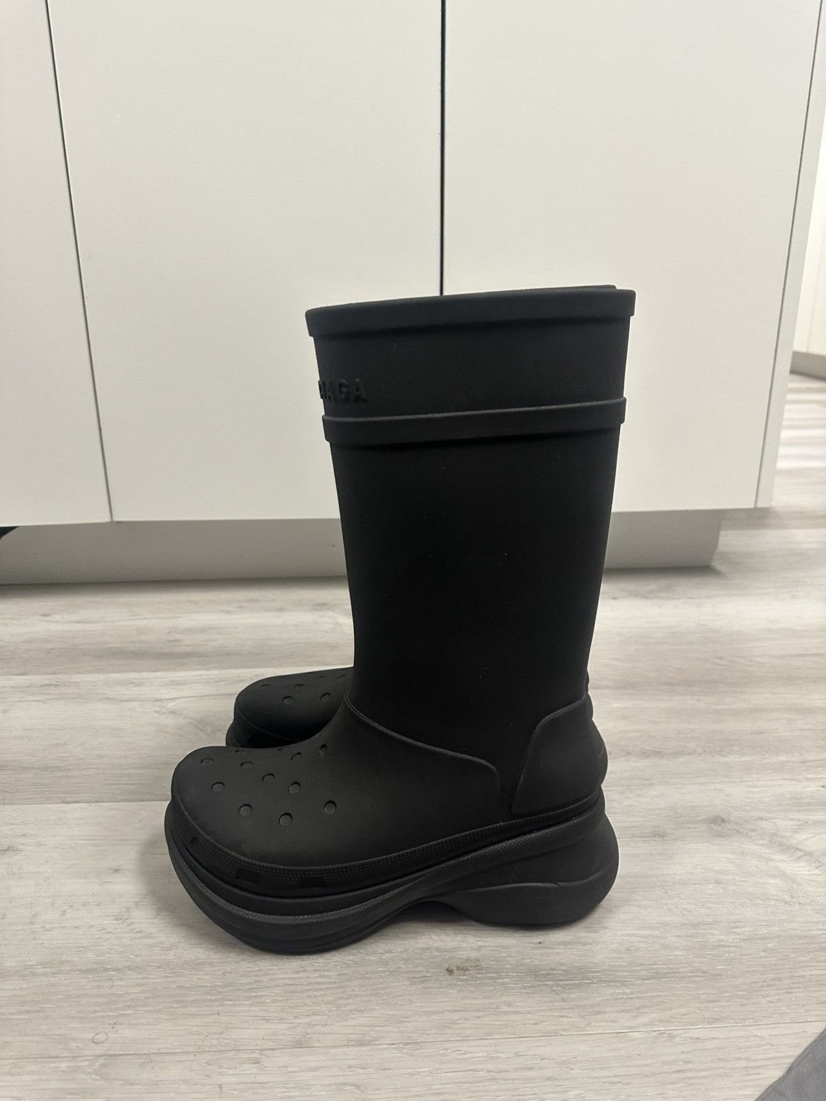 Balenciaga Balenciaga x Croc Boots (Black) Size US 9 / EU 42 - 5 Thumbnail