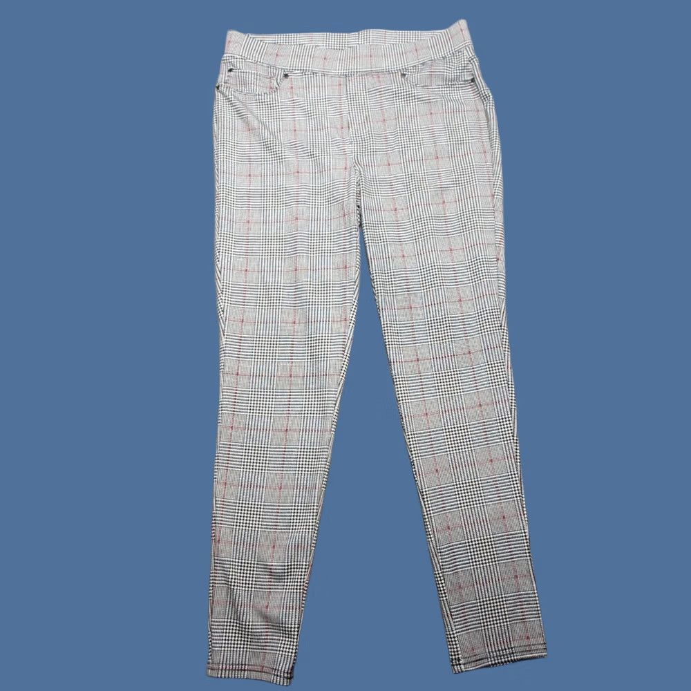 Vintage Seven7 Pants Women Large White Ponte Glen Plaid Stretch Mid Rise Pull On Legging Size 36" / US 14 / IT 50 - 1 Thumbnail