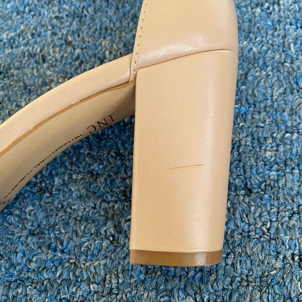 I.N.C INC International concepts women 7 tan open toe strap 3.5” h Size US 7 / IT 37 - 10 Thumbnail